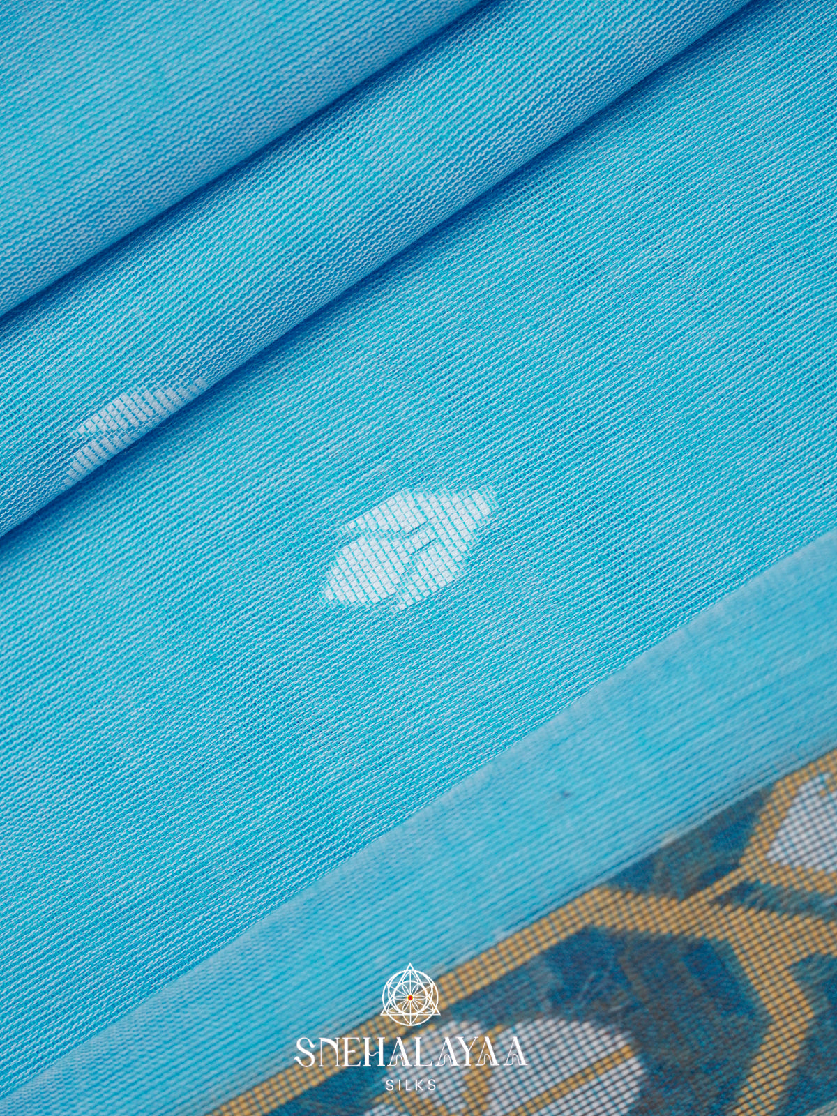 Blue Khadi Cotton Saree