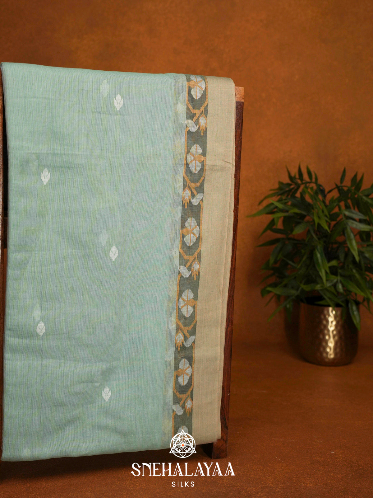 Pastel Green Khadi Cotton Saree