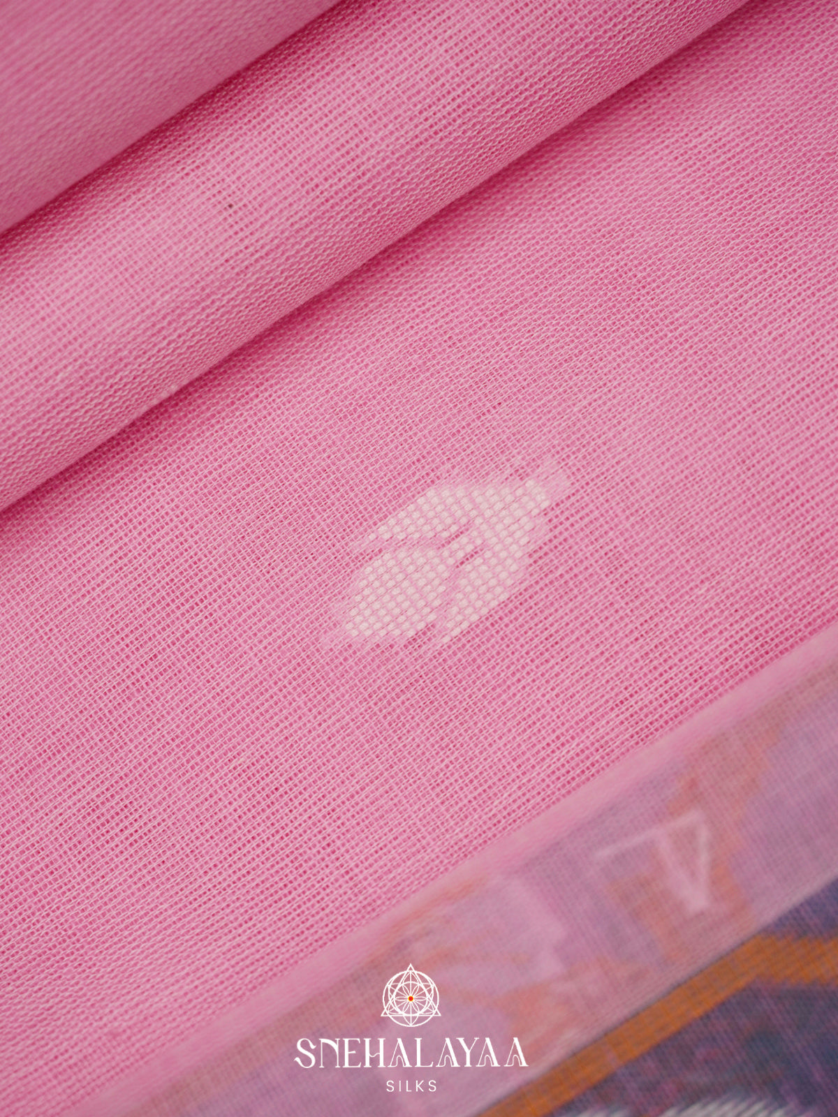 Pink Khadi Cotton Saree