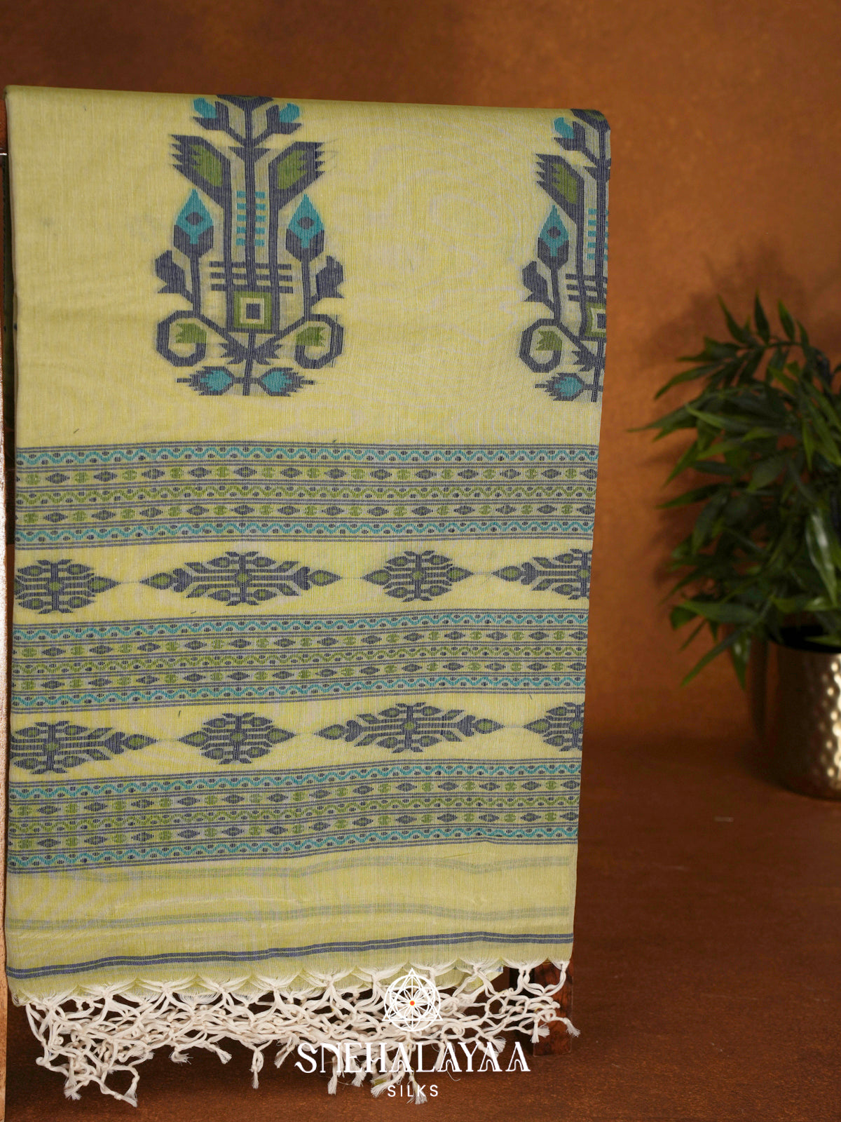 Pista Green  Bengal Cotton Saree