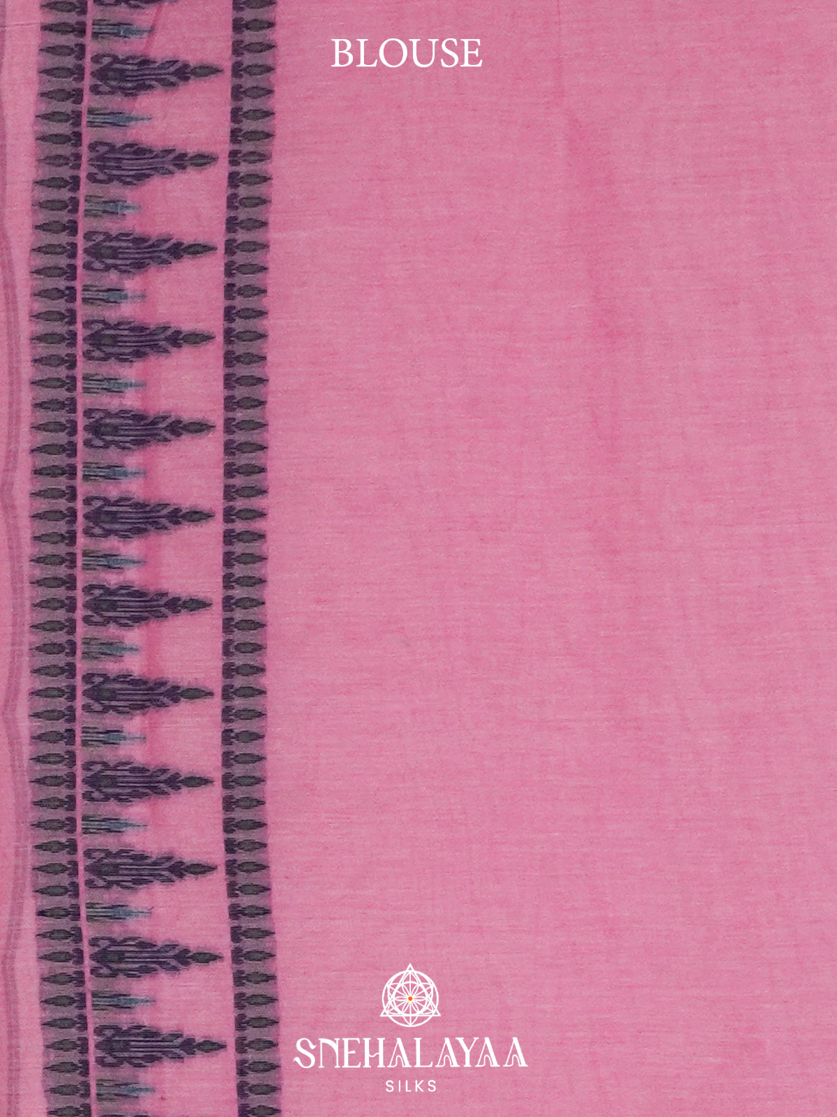 Pink  Bengal Cotton Saree