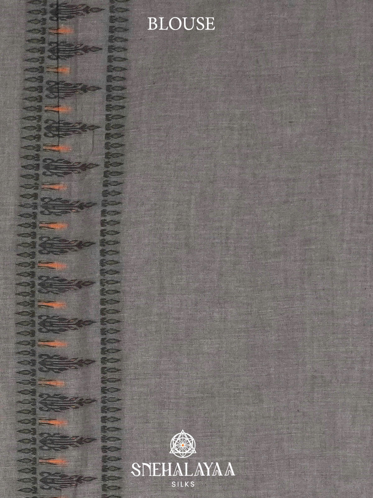 Grey  Bengal Cotton Saree
