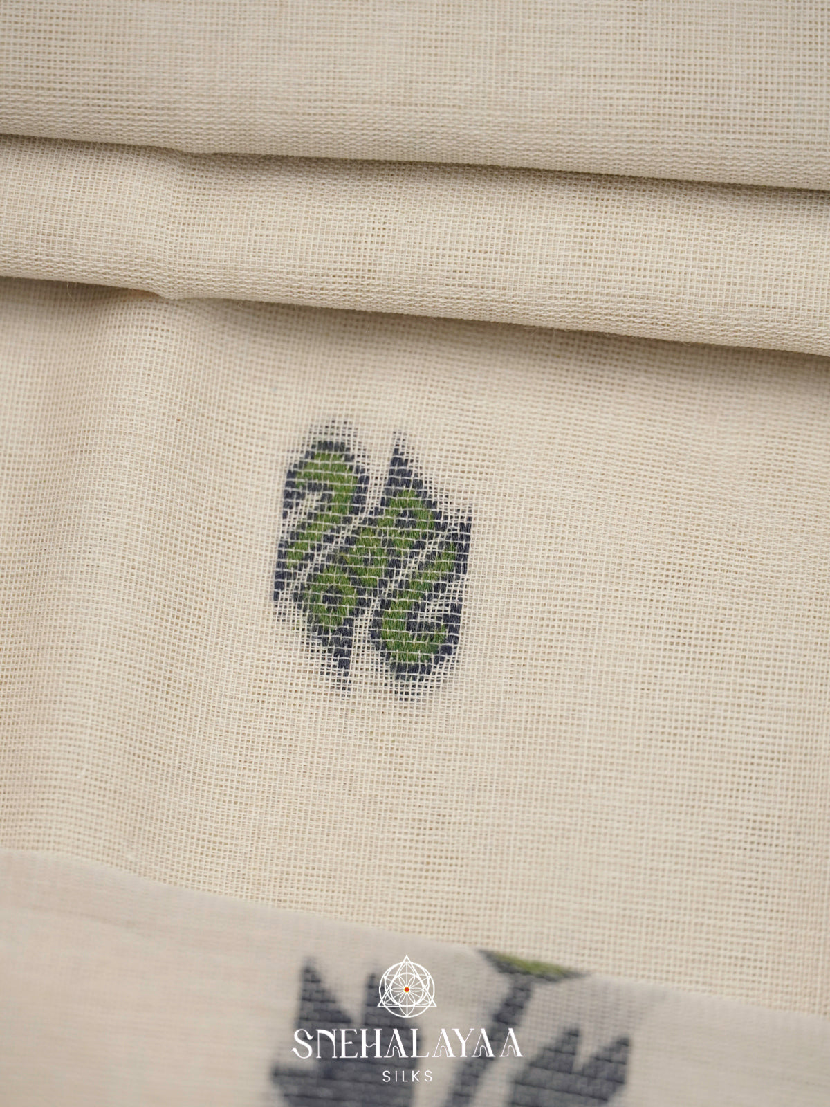 Beige  Bengal Cotton Saree