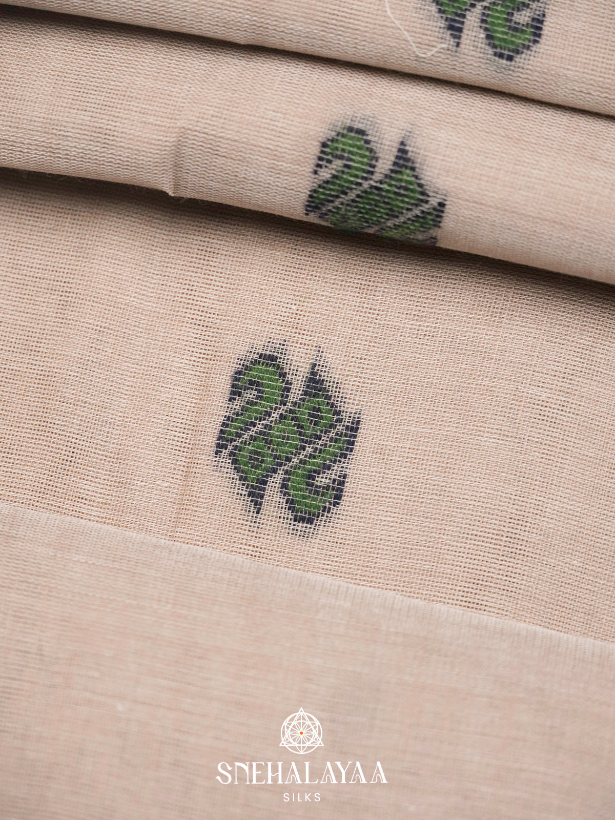 Beige  Bengal Cotton Saree