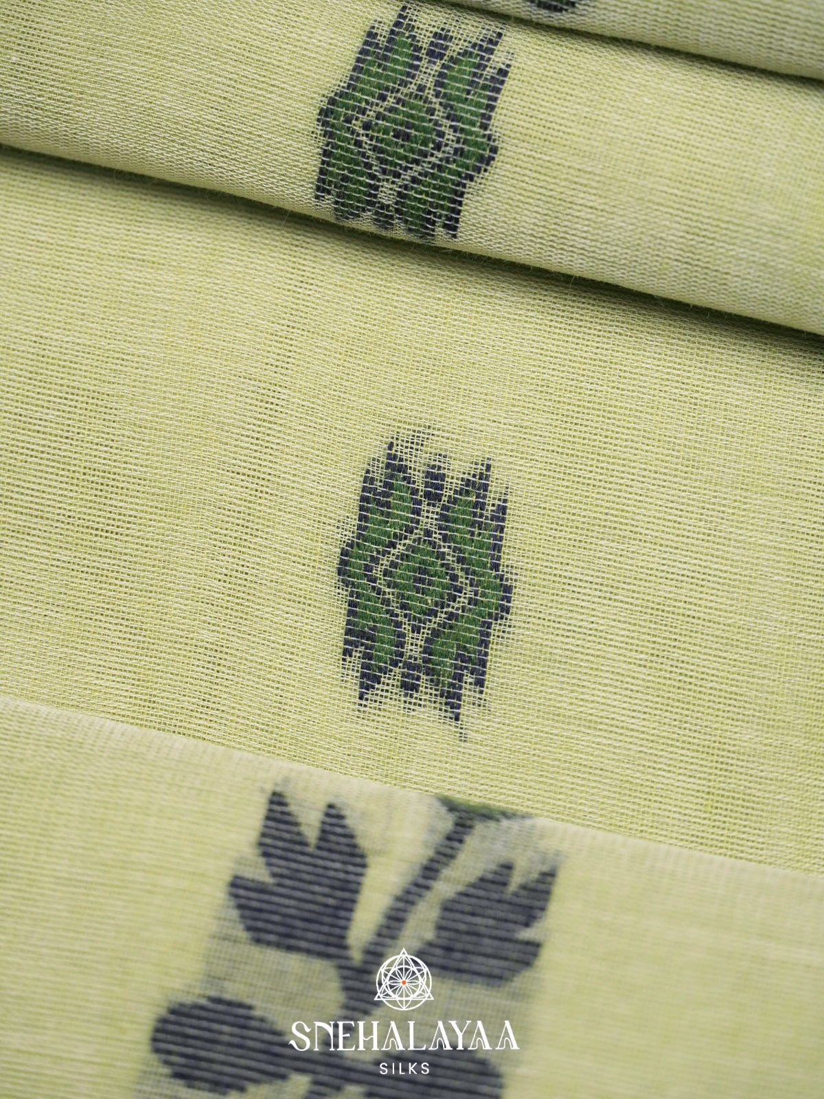 Pista Green  Bengal Cotton Saree