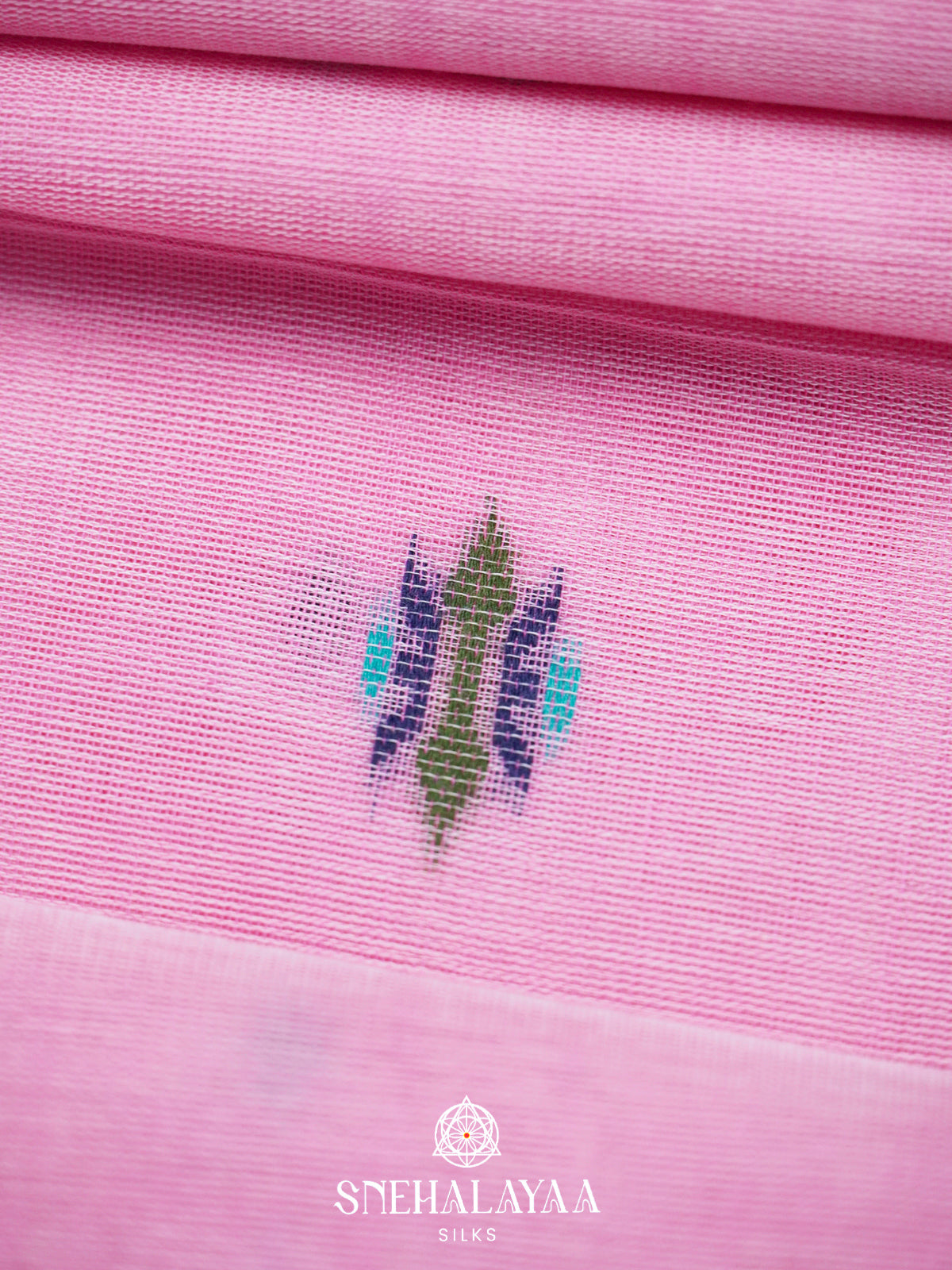 Pink  Bengal Cotton Saree