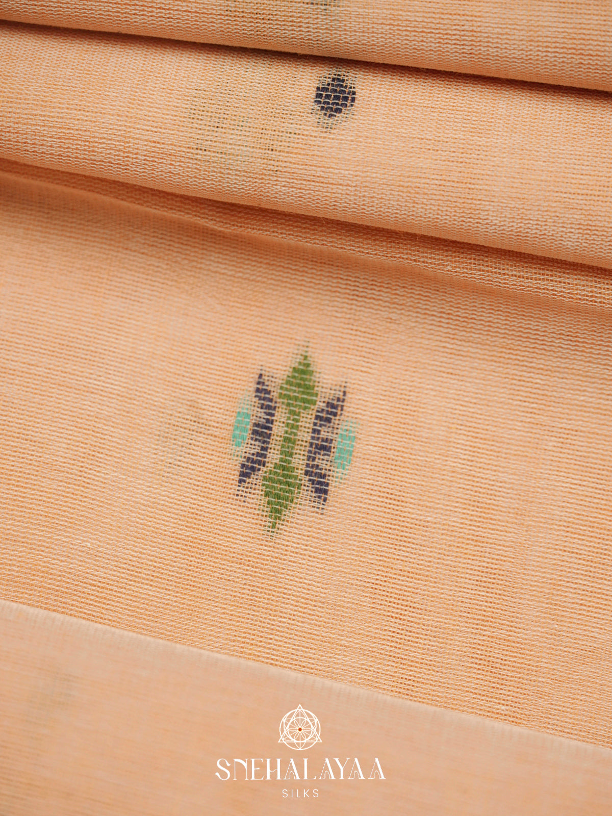Pastel Peach  Bengal Cotton Saree
