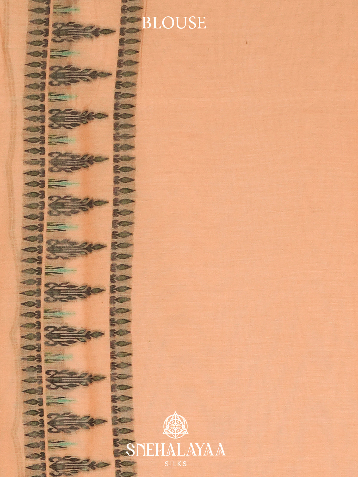 Pastel Peach  Bengal Cotton Saree