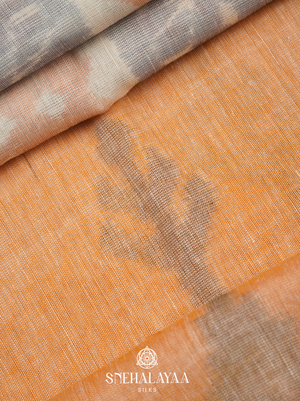 Peach Khadi Cotton Saree