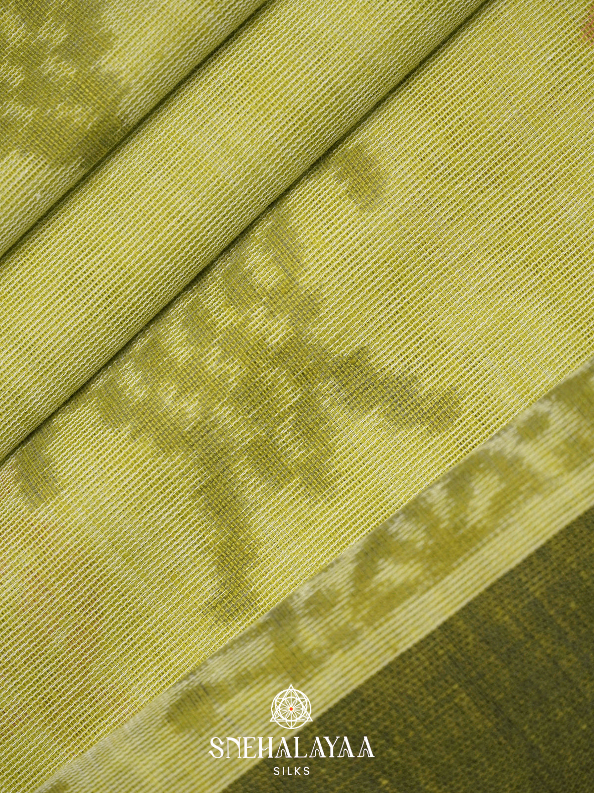 Pista Green Khadi Cotton Saree