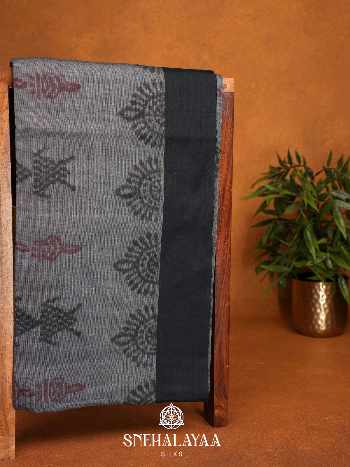 Grey Khadi Cotton Saree