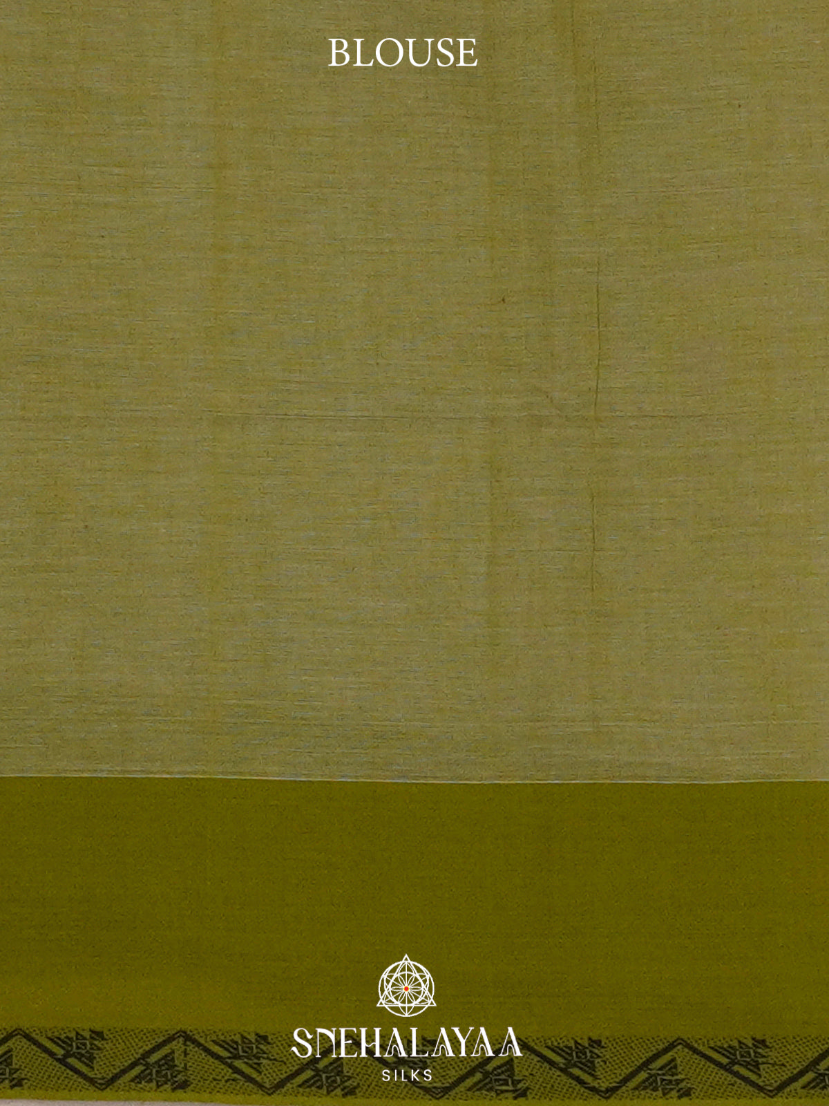 Cream Khadi Cotton Saree With Olive Green Border