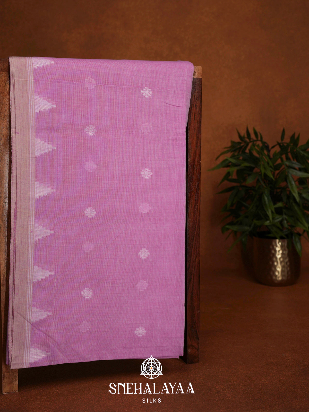 Lavender Khadi Cotton Saree