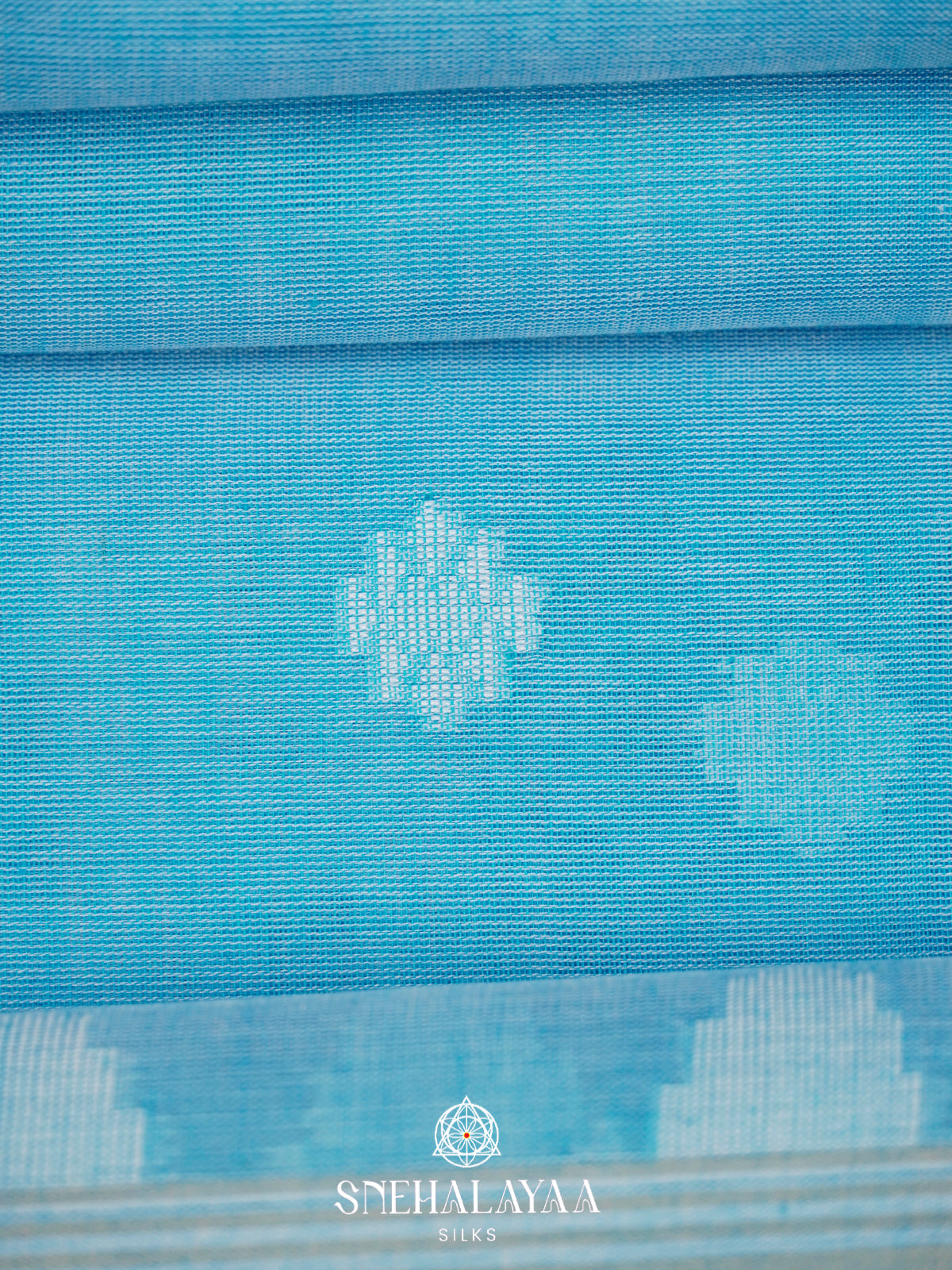 Blue Khadi Cotton Saree