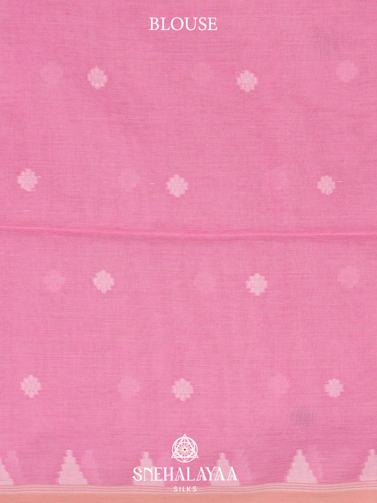 Pink Khadi Cotton Saree
