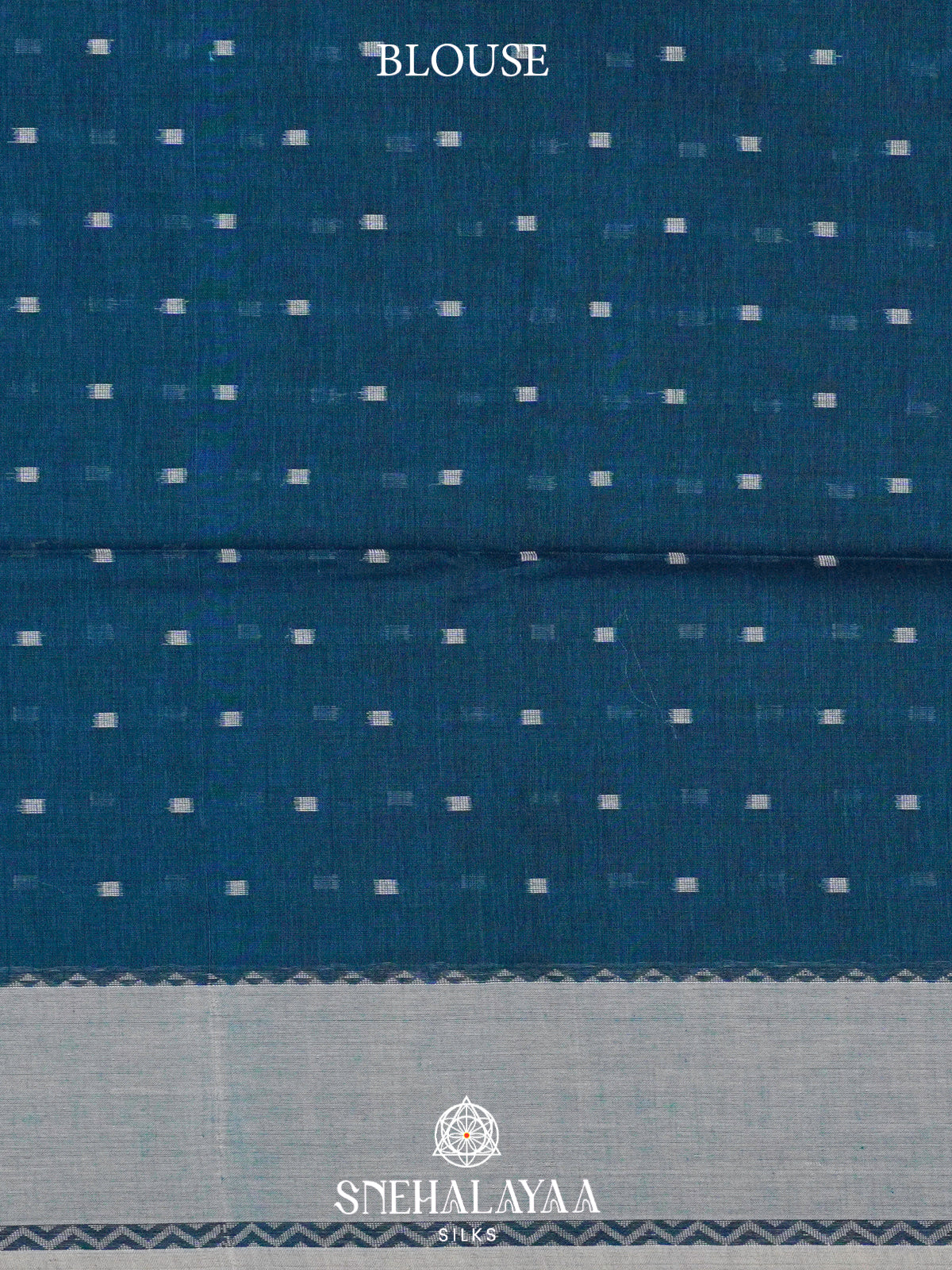 Peacock Blue Khadi Cotton Saree
