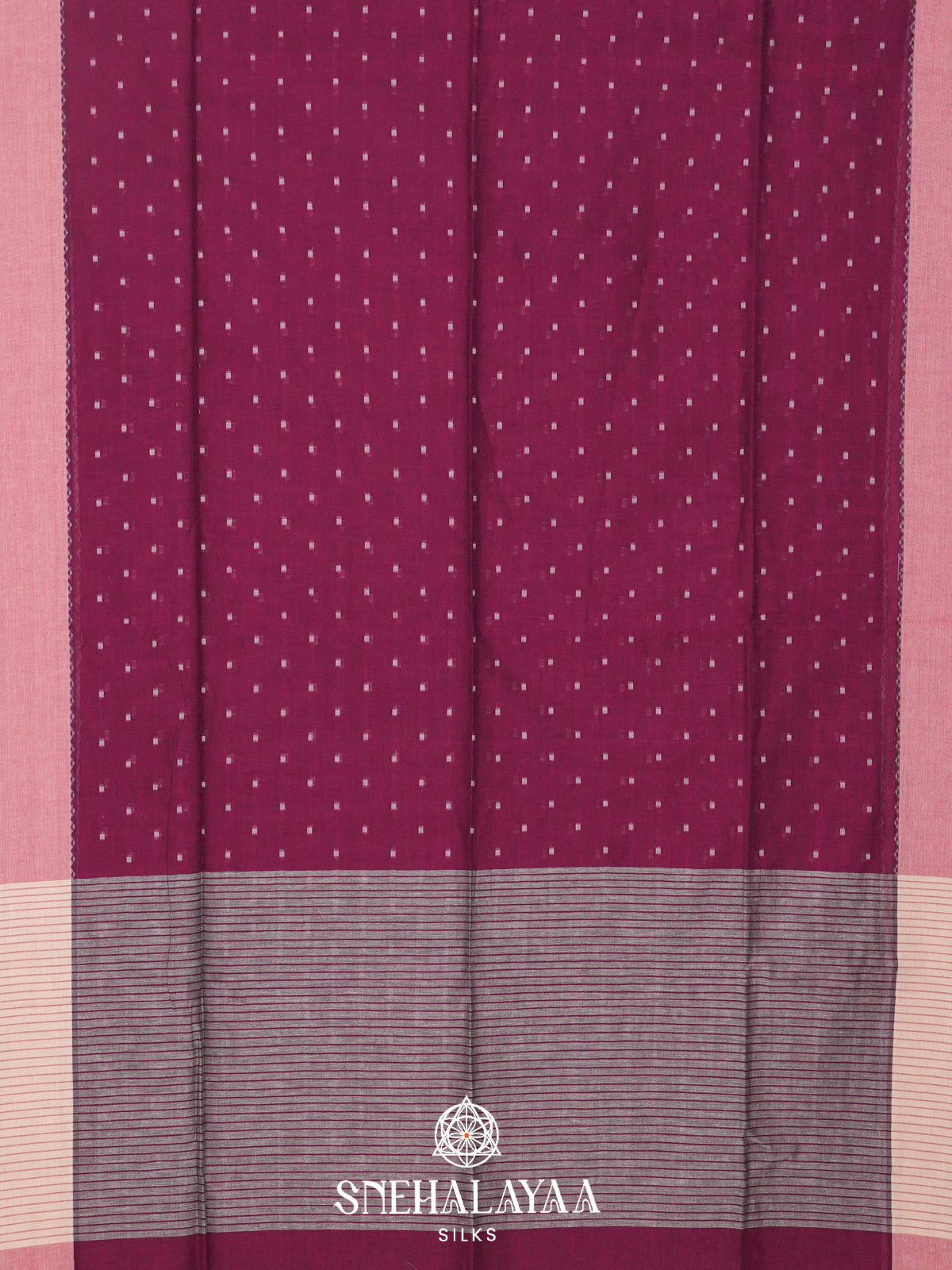 Magenta Khadi Cotton Saree