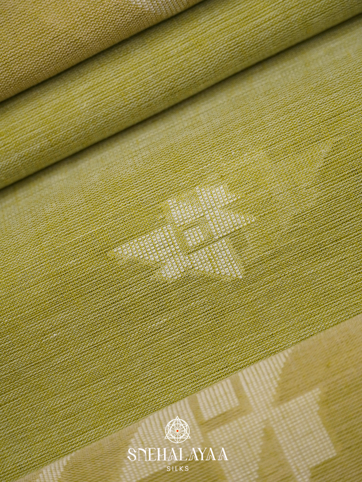 Pista Green Khadi Cotton Saree