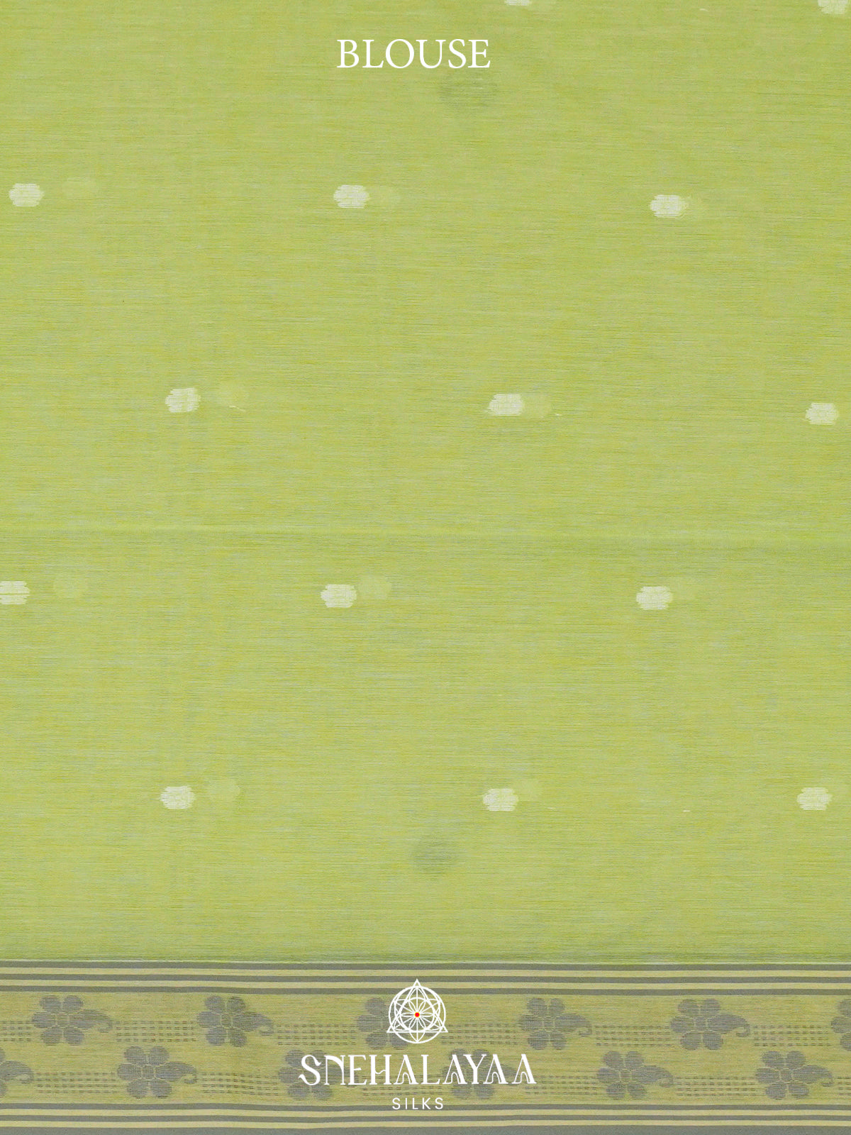 Chartreuse Green Khadi Cotton Saree