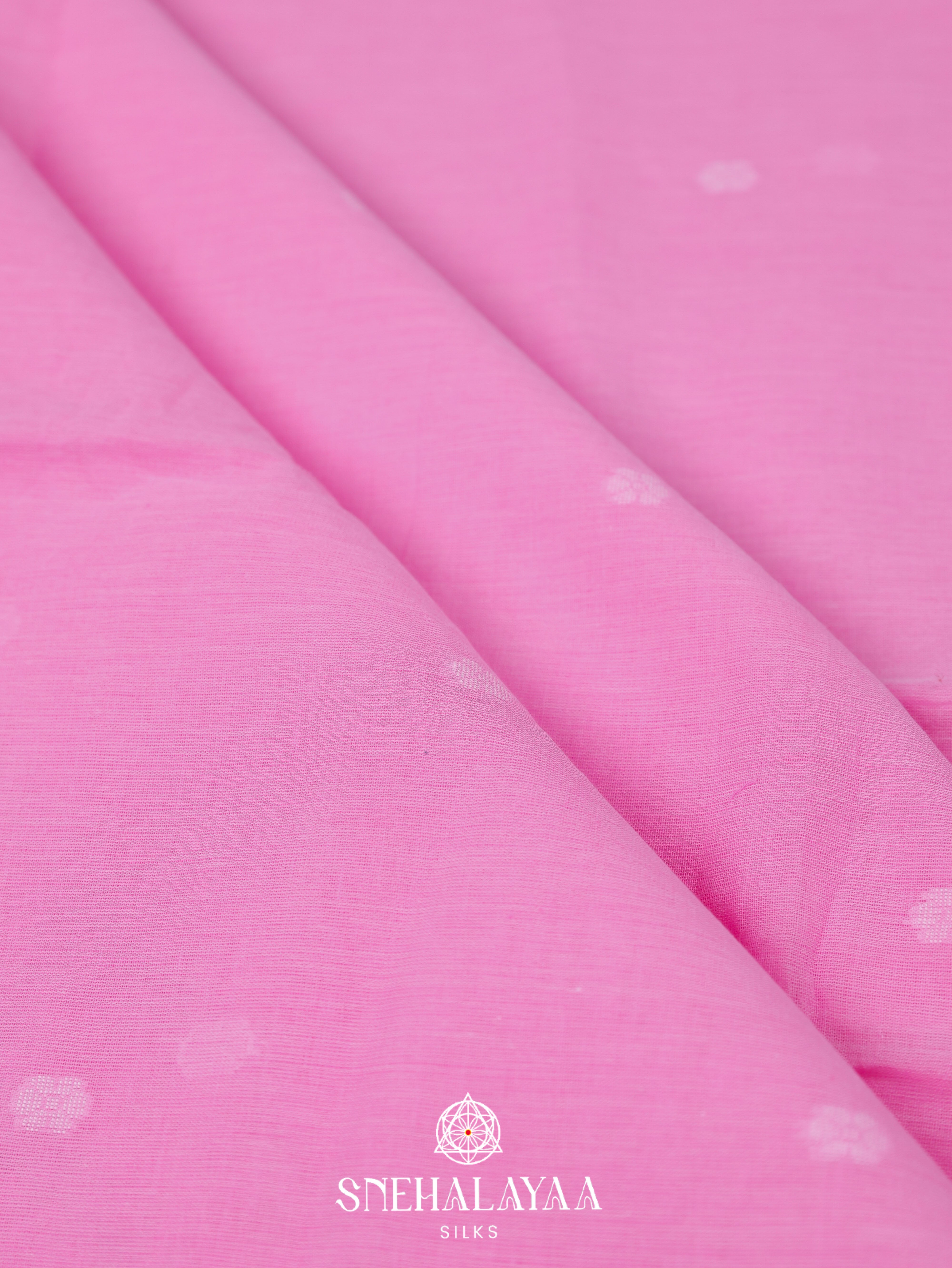 Pink Khadi Cotton Saree
