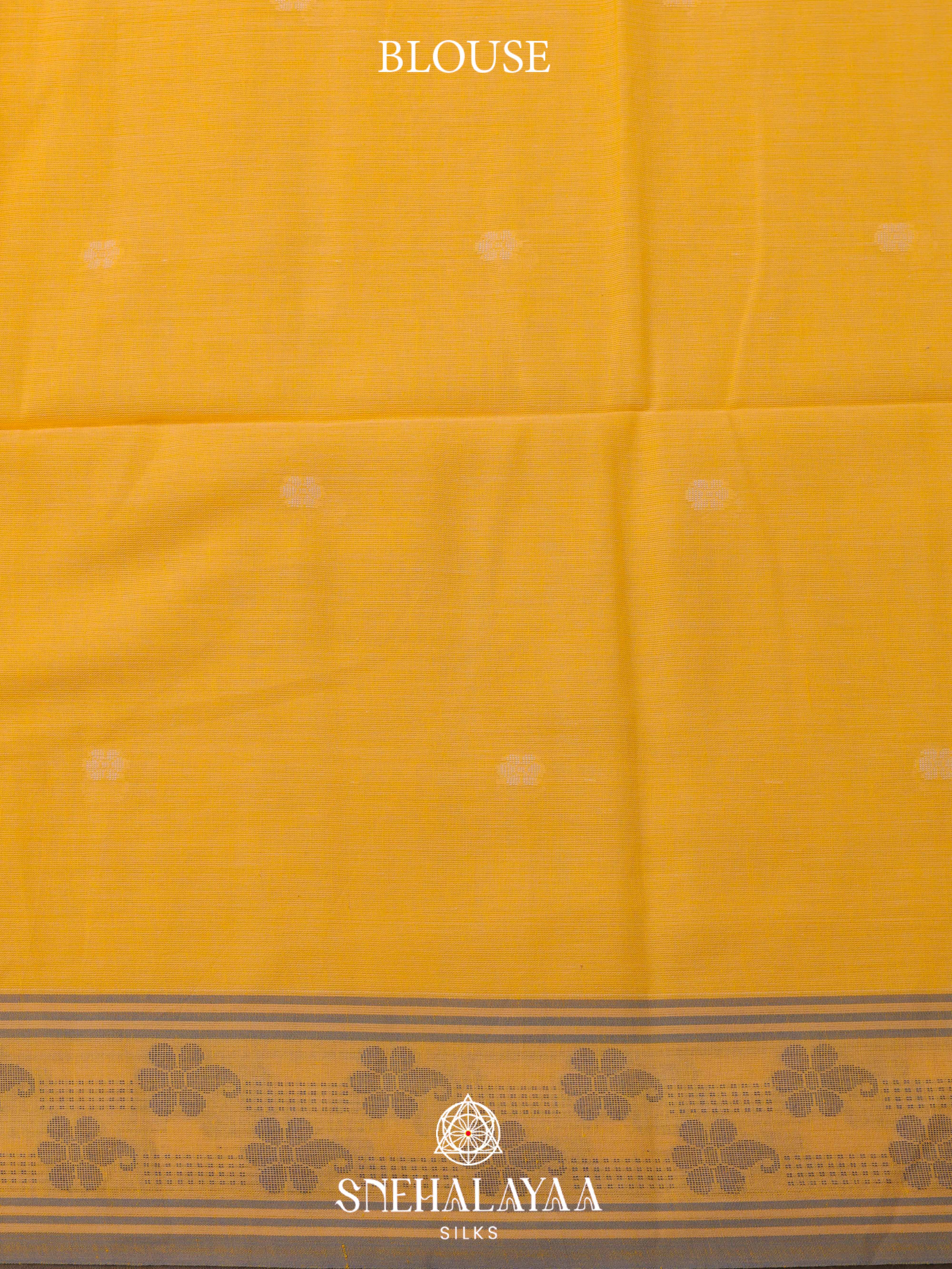 Yellow  Khadi Cotton Saree