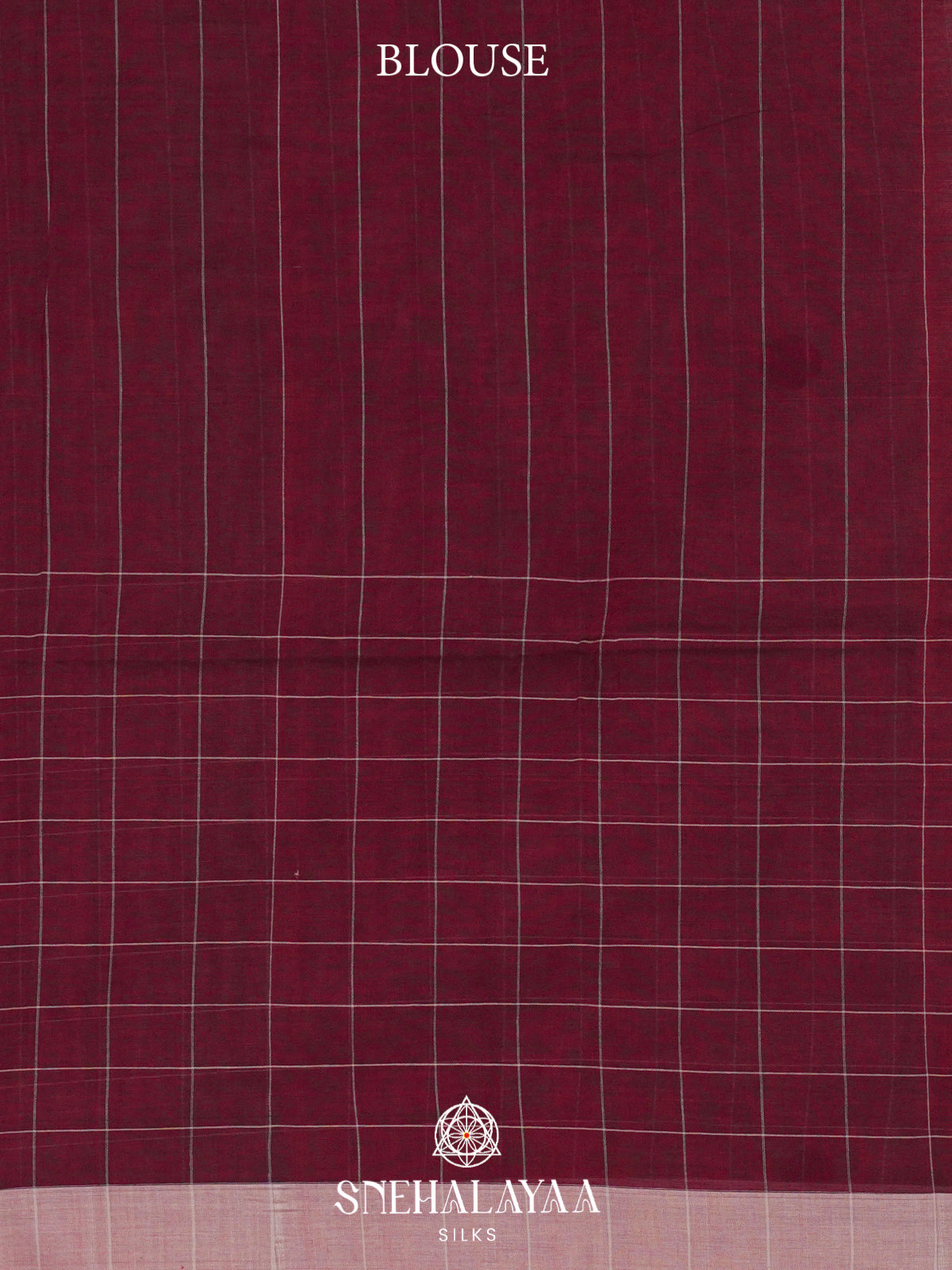 Maroon Khadi Cotton Saree