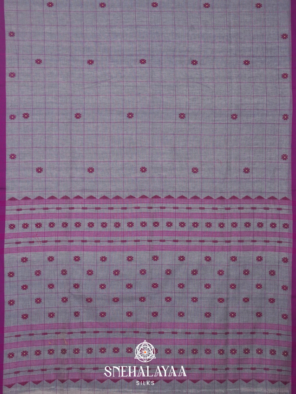 Grey Khadi Cotton Saree