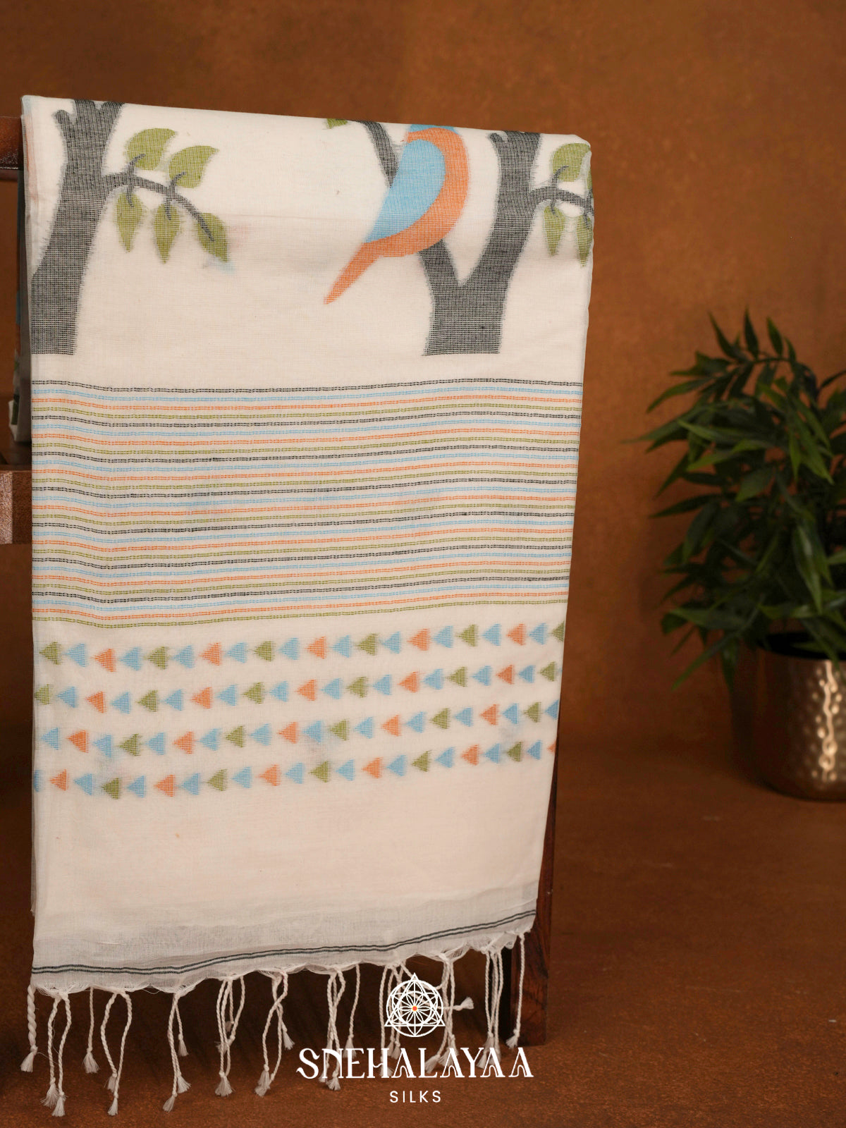 White  Bengal Cotton Saree