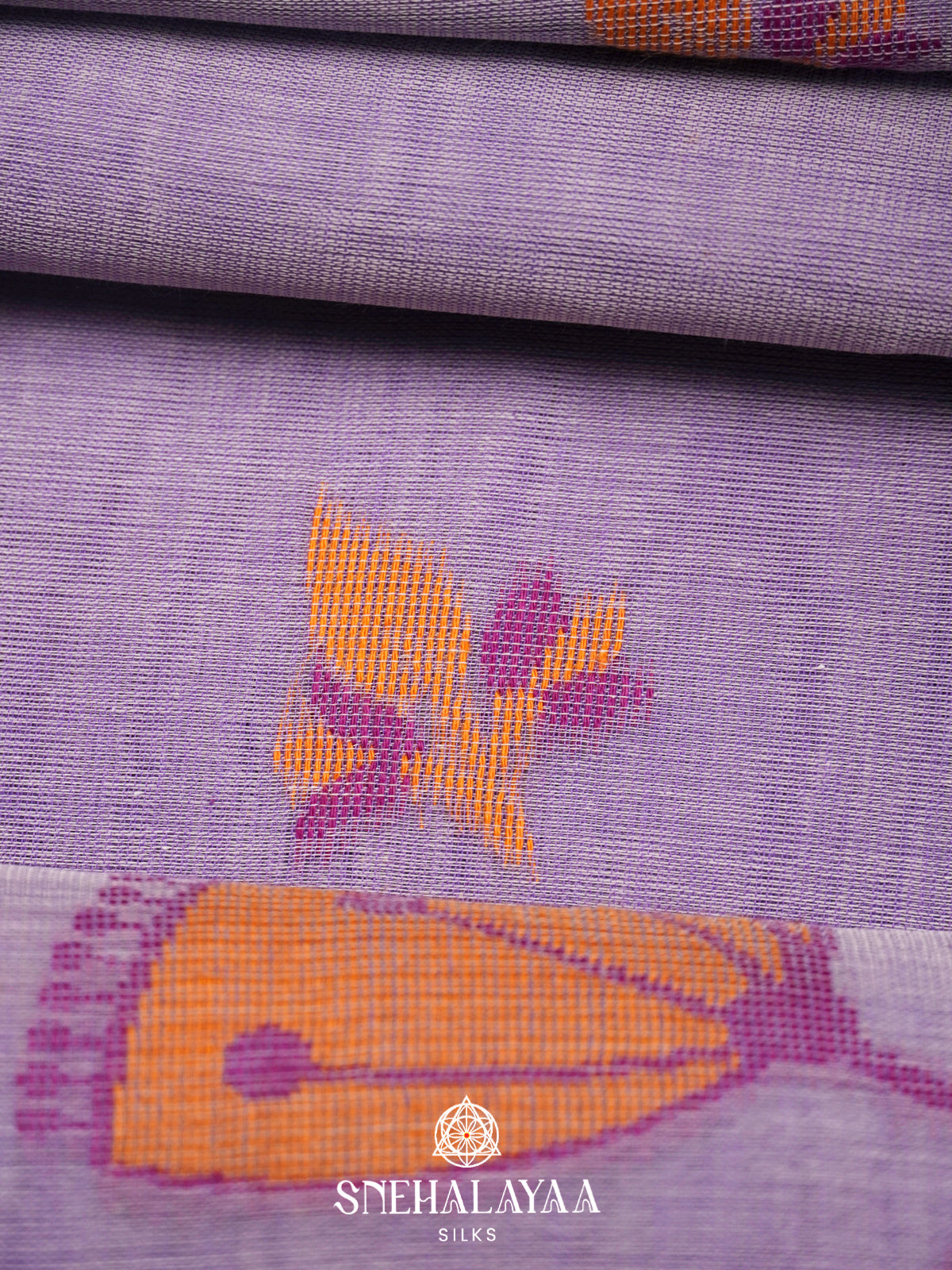 Lilac  Bengal Cotton Saree