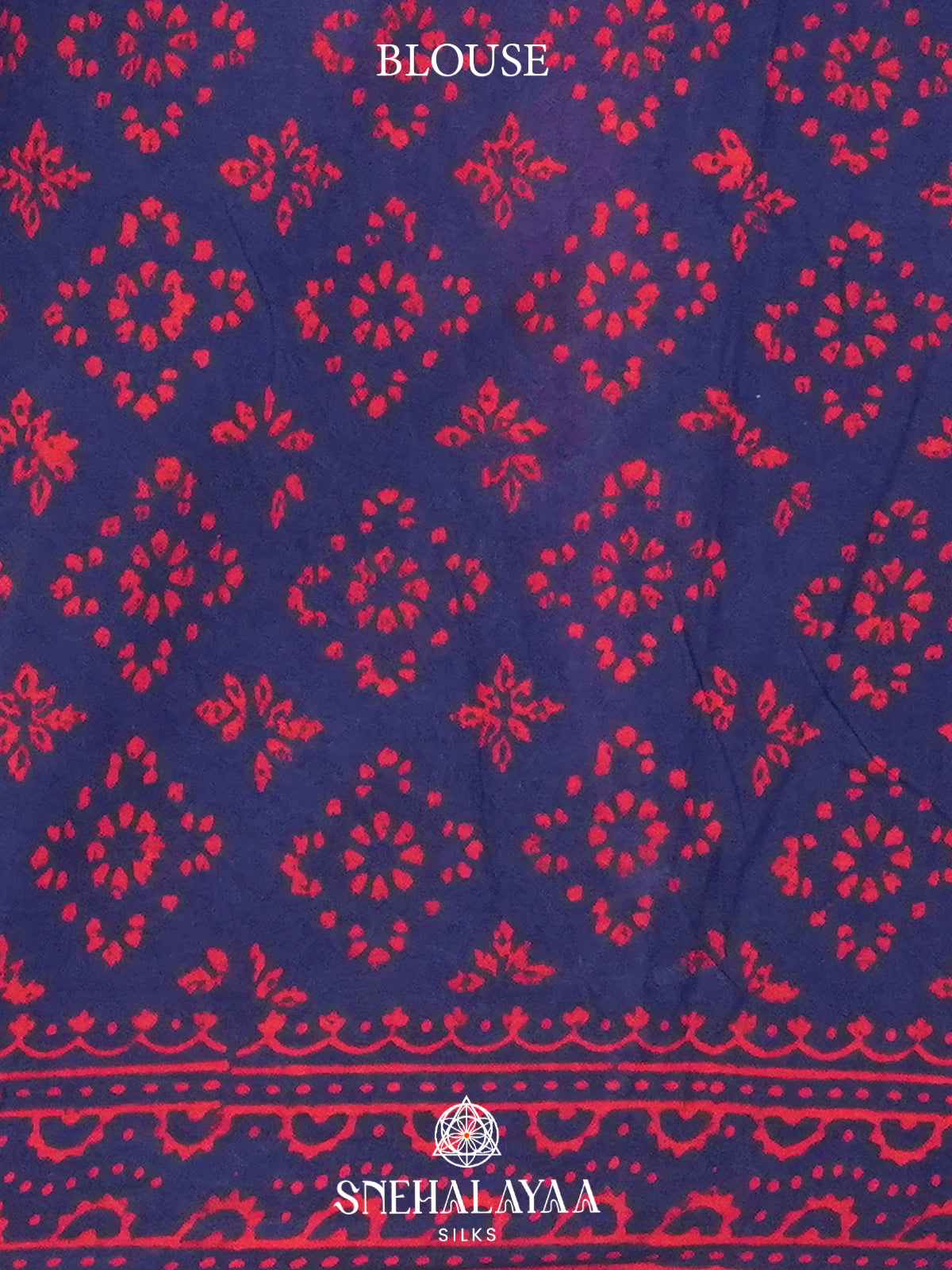 Navy Blue Jaipur Cotton Saree
