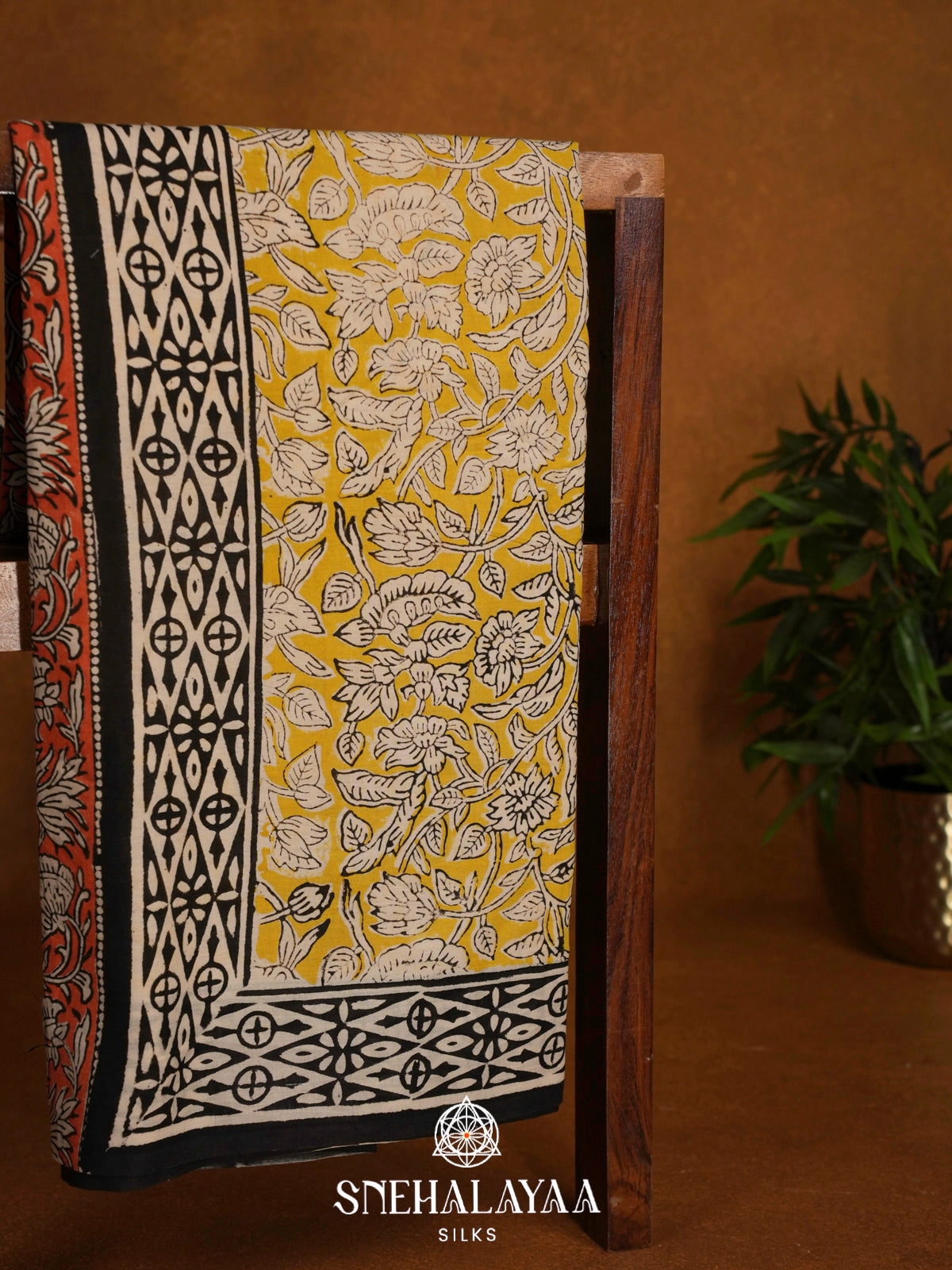 Yellow Jaipur Cotton Saree