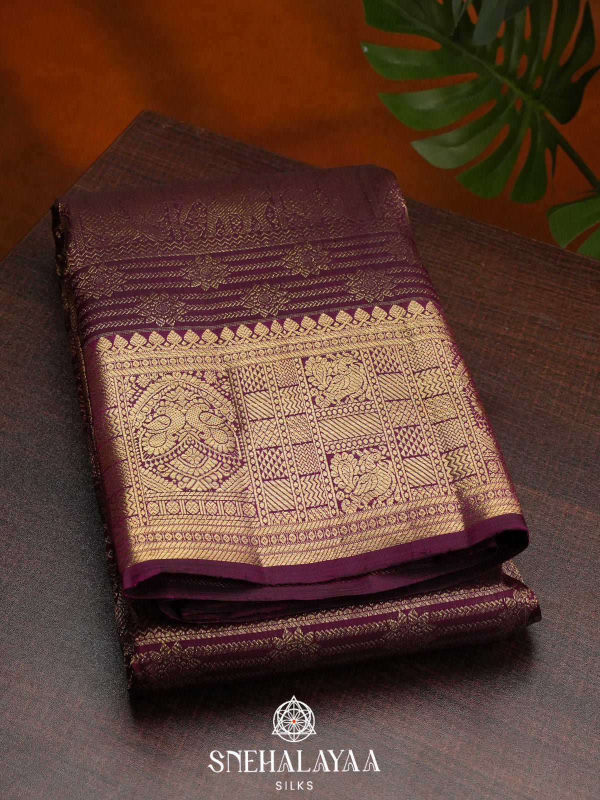 Purple Kanjivaram Silk Saree