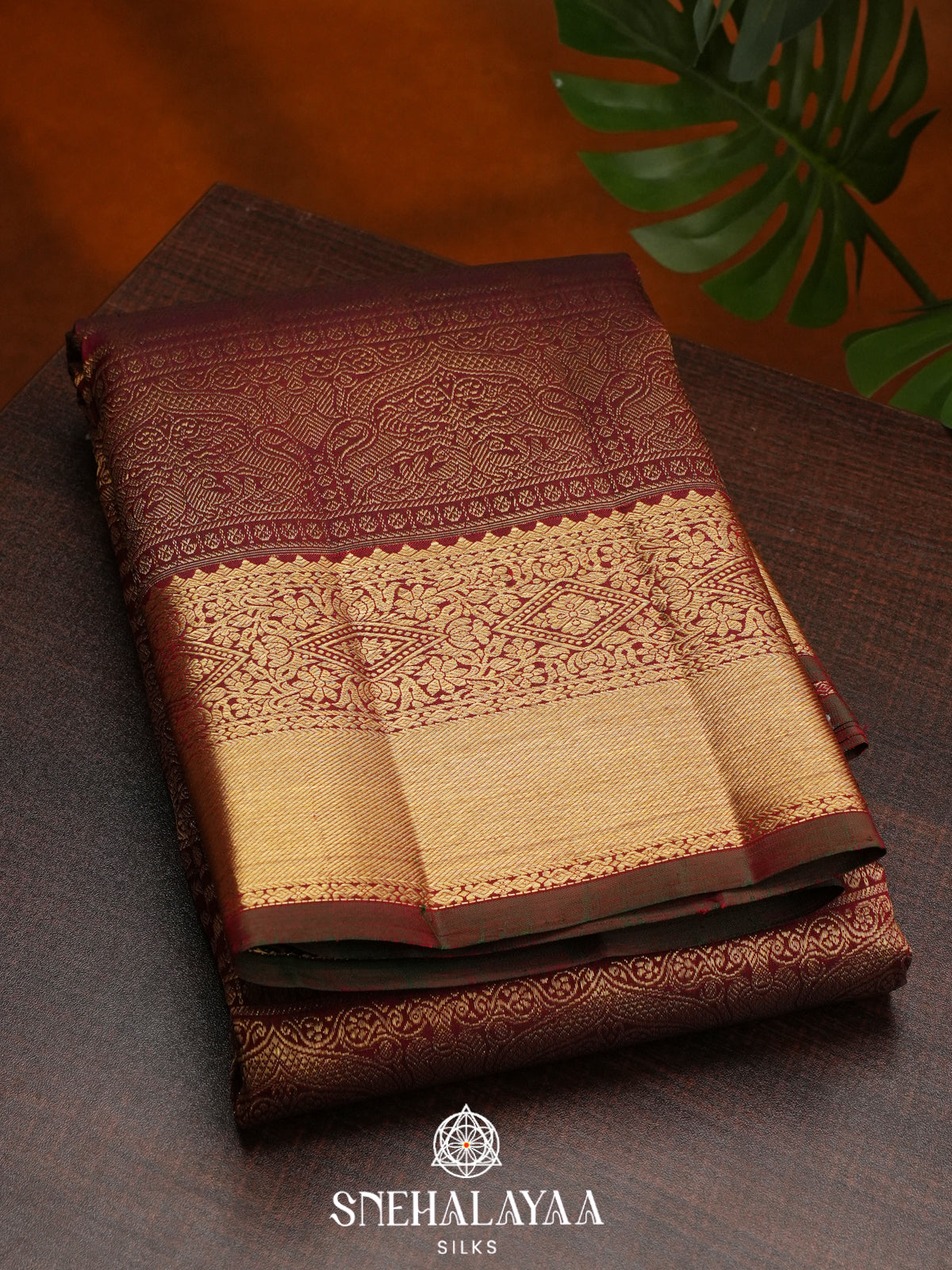 Coffee Brown Kanjivaram Silk Saree