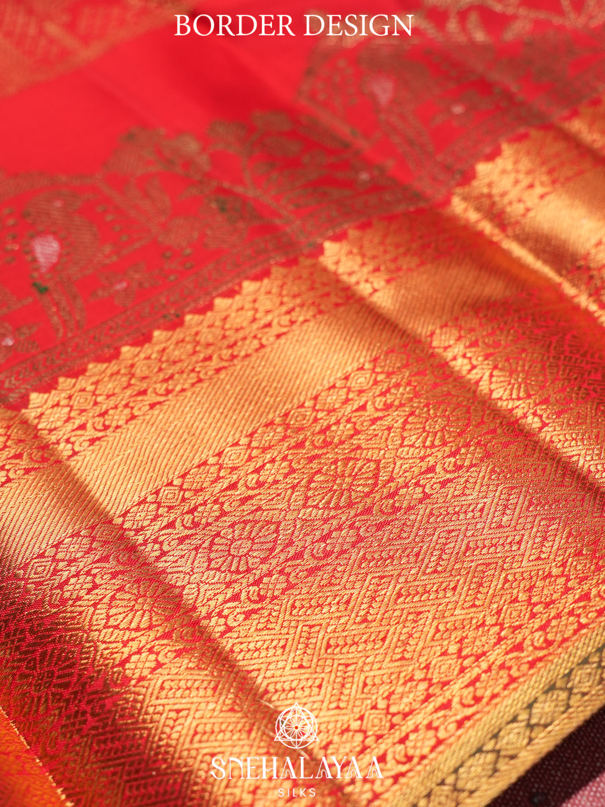 Ruby Red Kanjivaram Silk Saree