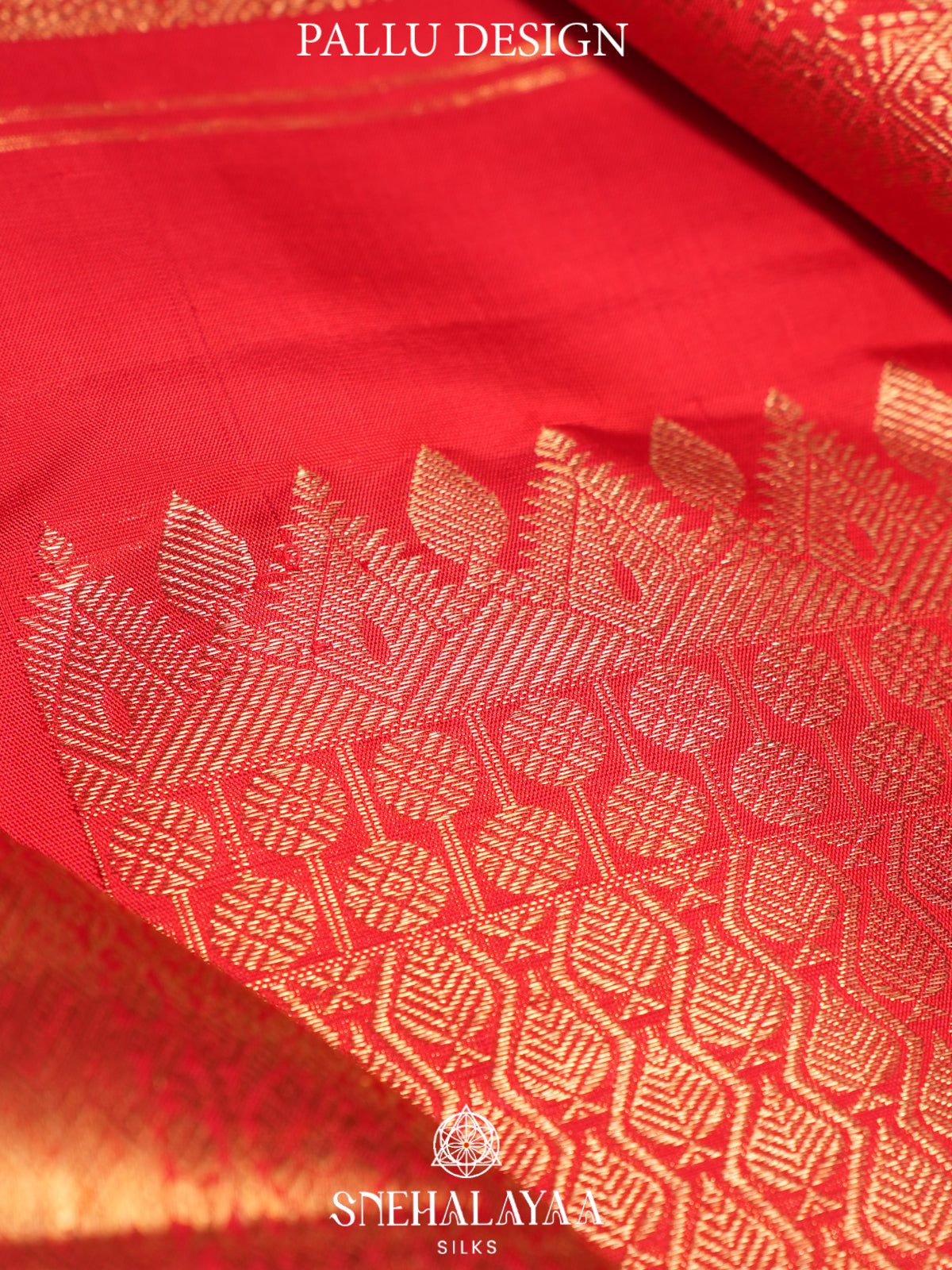 Ruby Red Kanjivaram Silk Saree
