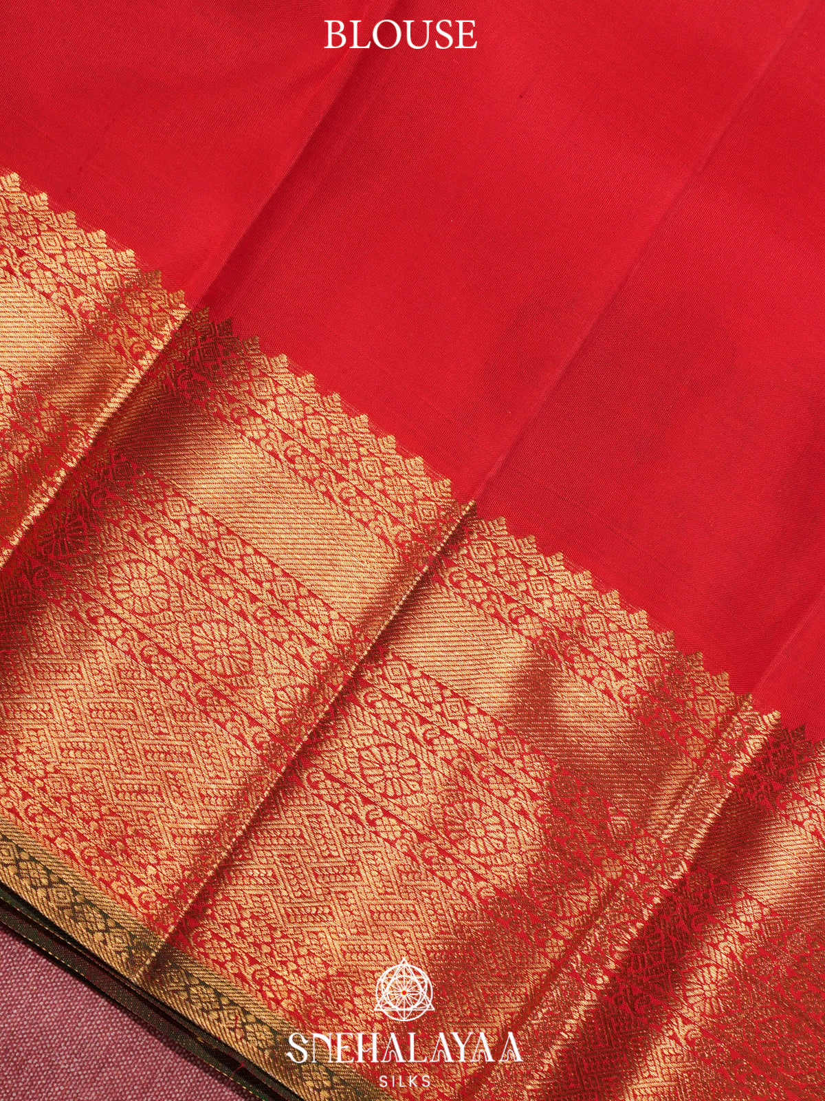 Ruby Red Kanjivaram Silk Saree