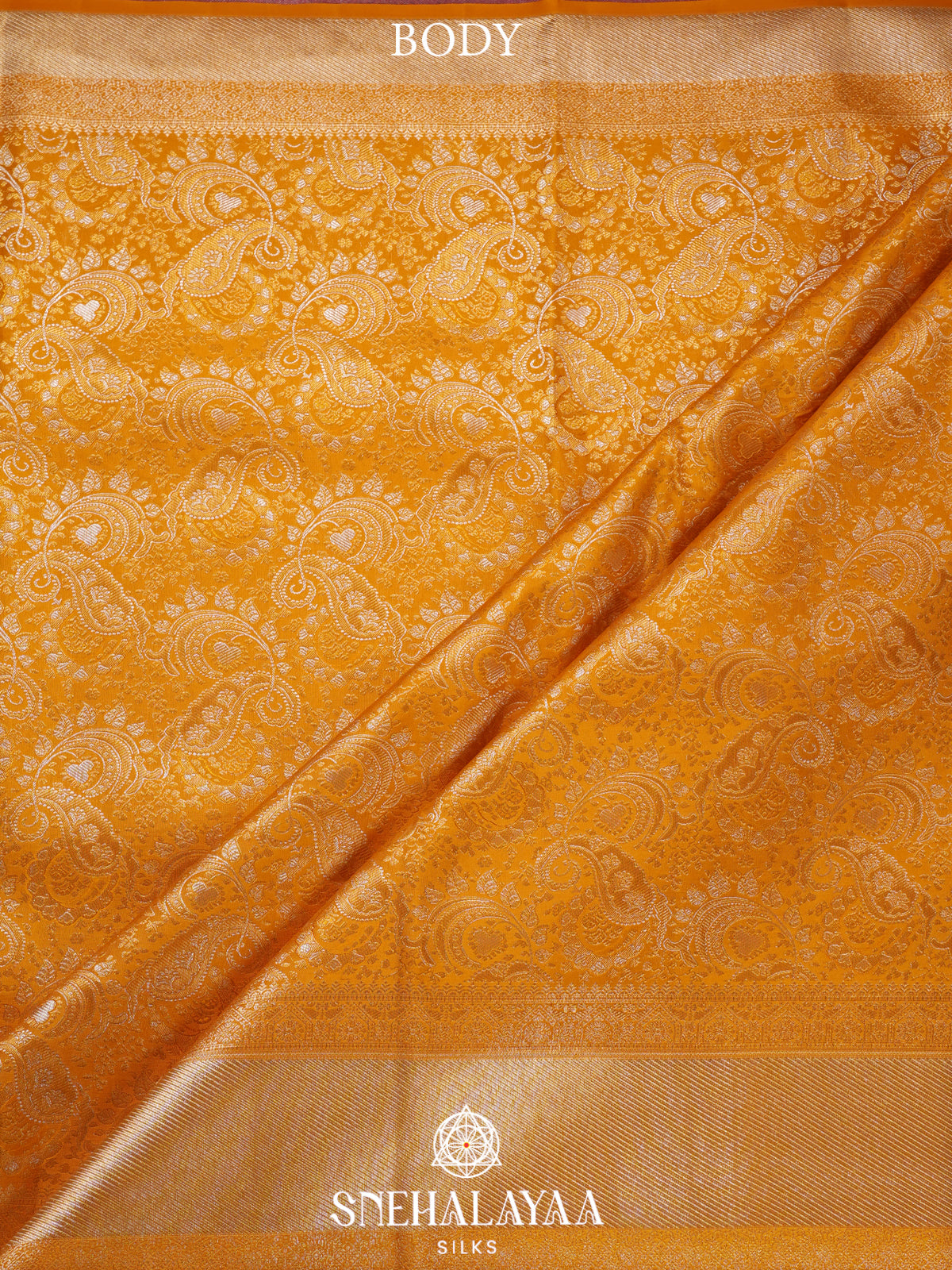 Mango Yellow Tissue Kanjivaram Silk Saree
