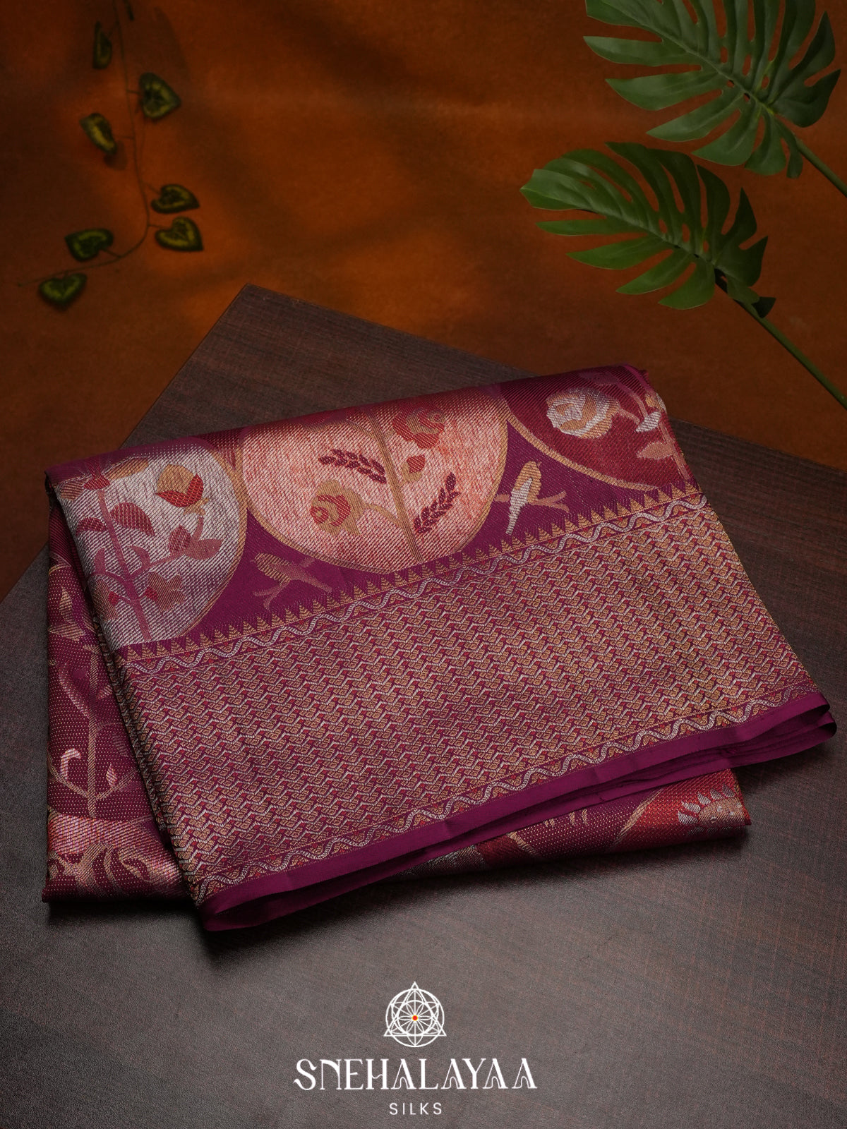 Magenta Kanjivaram Silk Saree