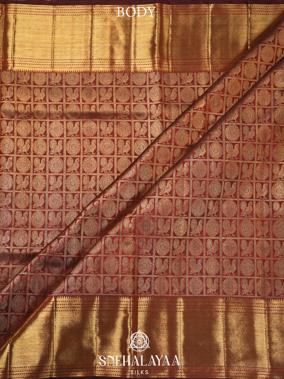 Maroon Kanjivaram Silk Saree