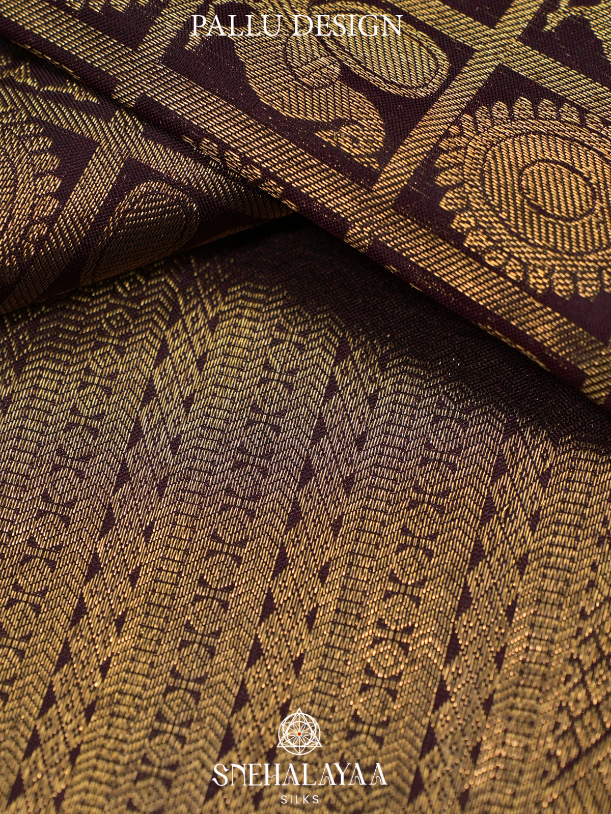 Burgundy Kanjivaram Silk Saree
