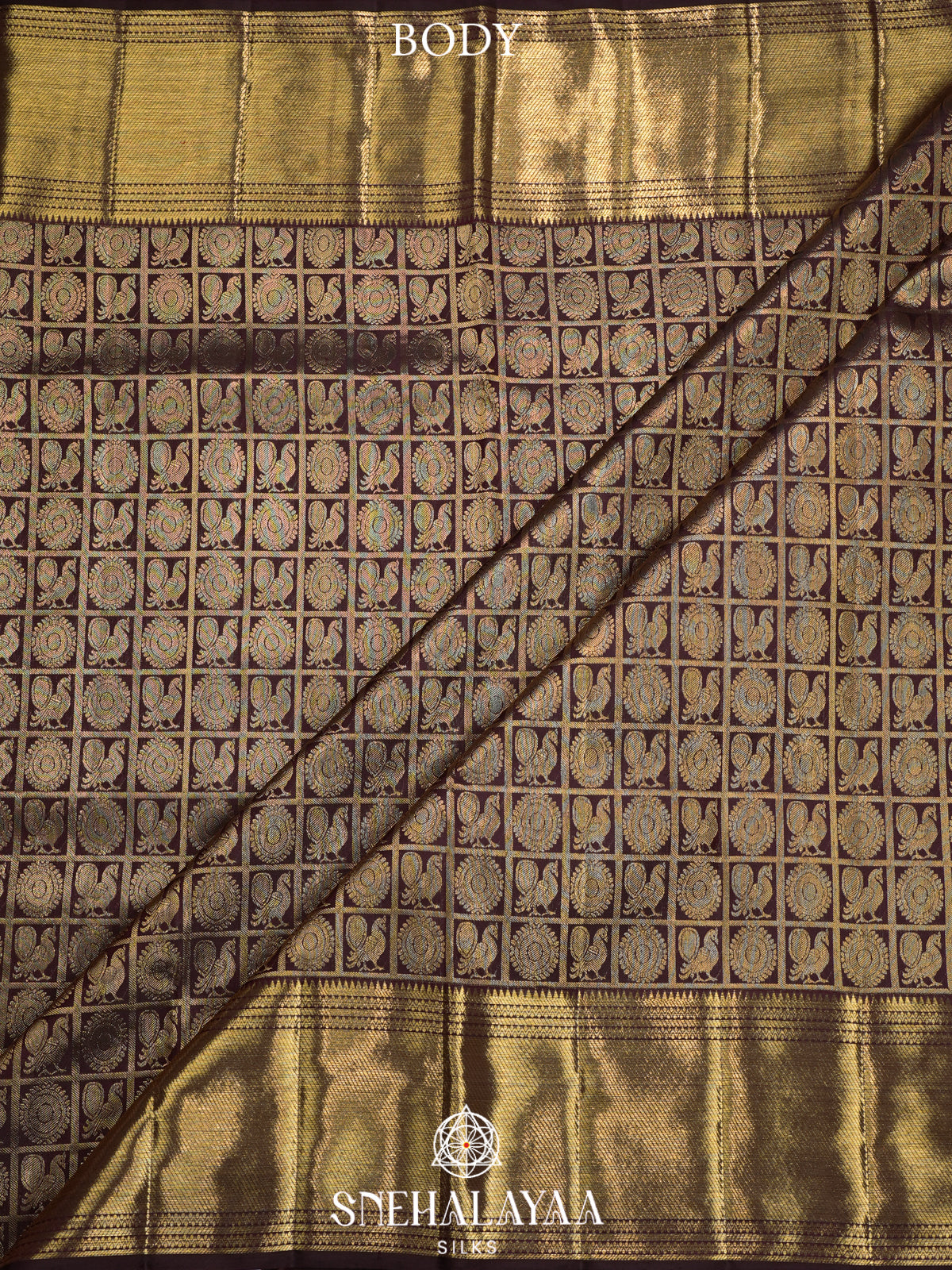 Burgundy Kanjivaram Silk Saree