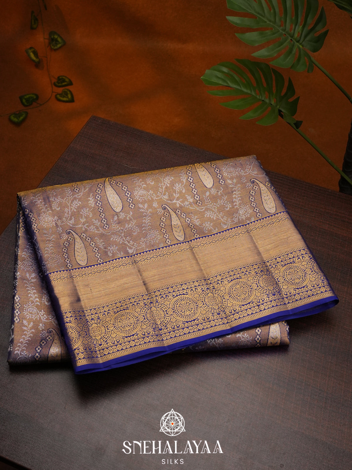 Blue Tissue Kanjivaram Silk Saree