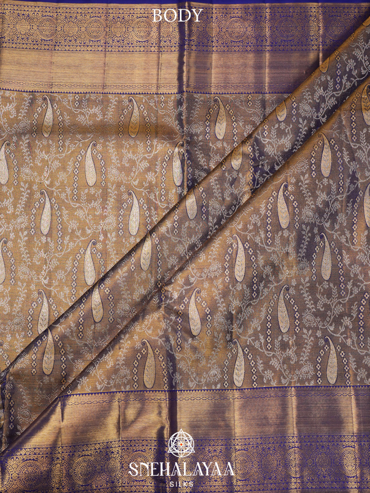 Blue Tissue Kanjivaram Silk Saree