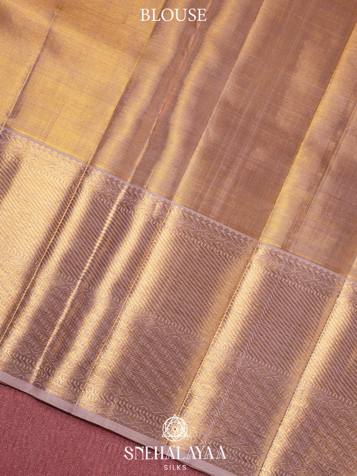 Rose Pink Tissue Kanjivaram Silk Saree