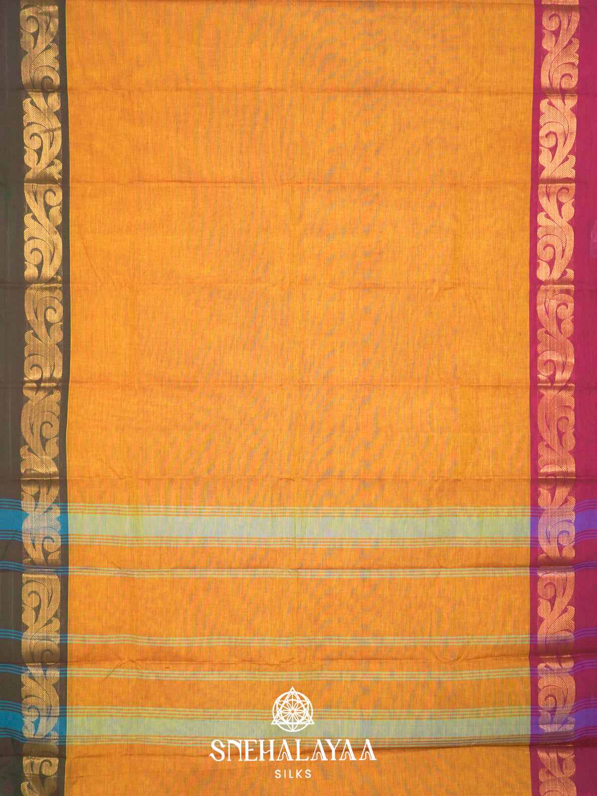 Mango Yellow Chettinad Cotton Saree