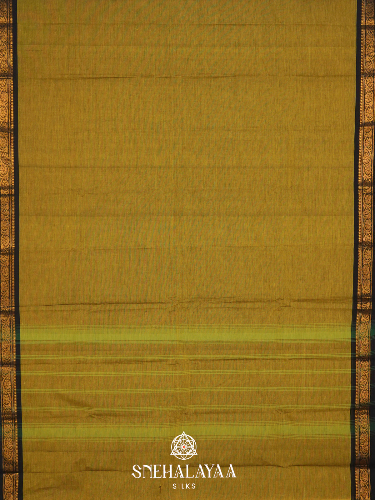 Olive Green Chettinad Cotton Saree