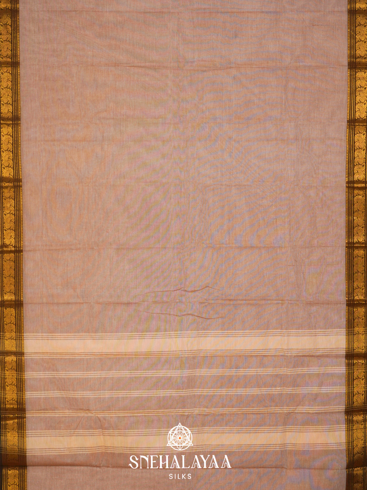 Biege Chettinad Cotton Saree