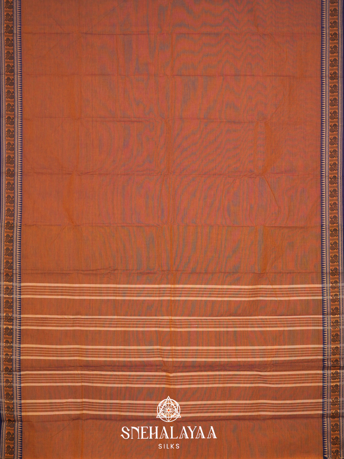 Burnt Orange Chettinad Cotton Saree