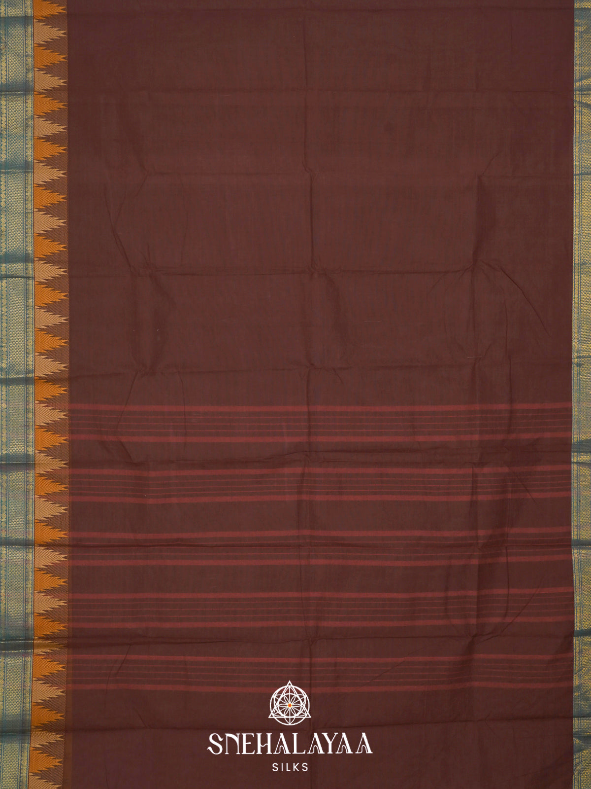 Brown Chettinad Cotton Saree