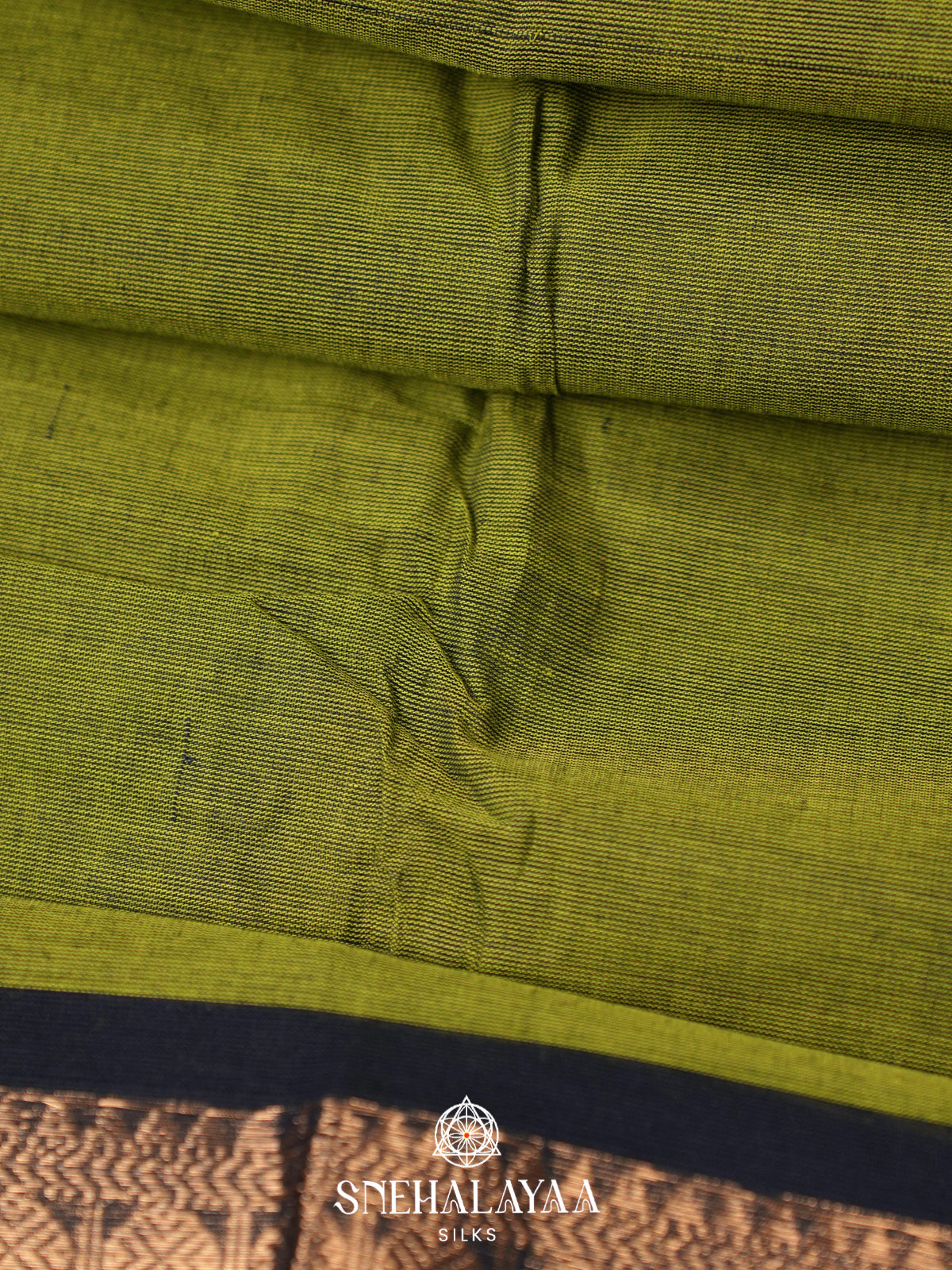 Lime Green Chettinad Cotton Saree